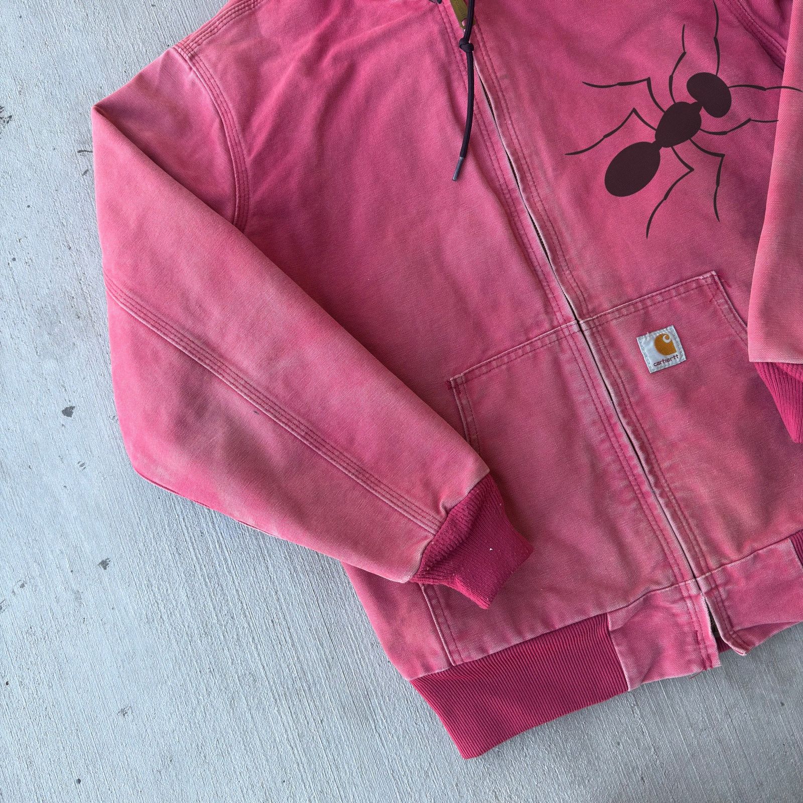 Carhartt × Vintage Vintage Y2K Carhartt WOMENS WJ130 pink hooded work jacket Size US S / EU 44-46 / 1 - 4 Thumbnail