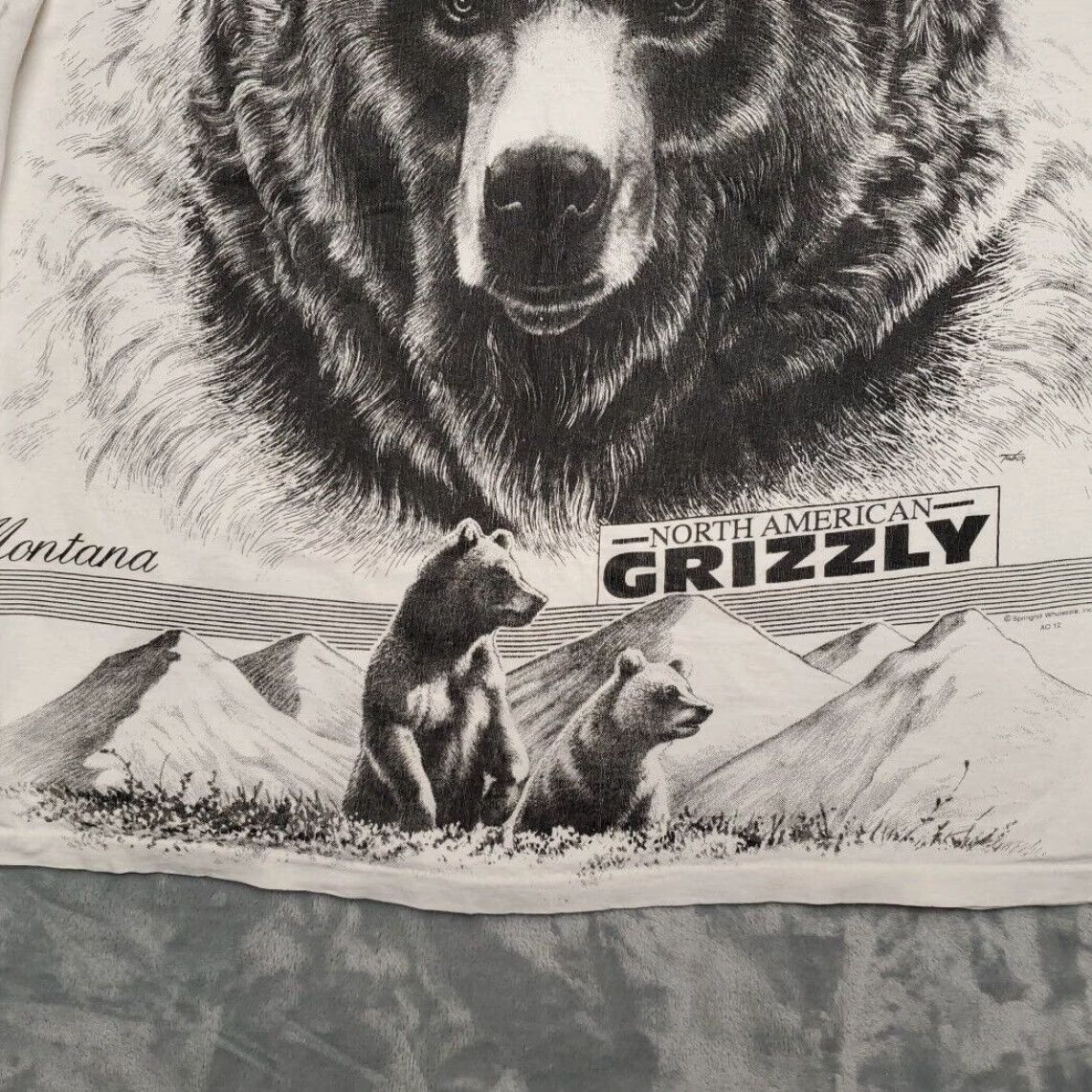 Vintage VINTAGE Nature T Shirt Mens M White Grizzly Bear by Tabor Montana Single Stitch TEE Size US M / EU 48-50 / 2 - 2 Thumbnail