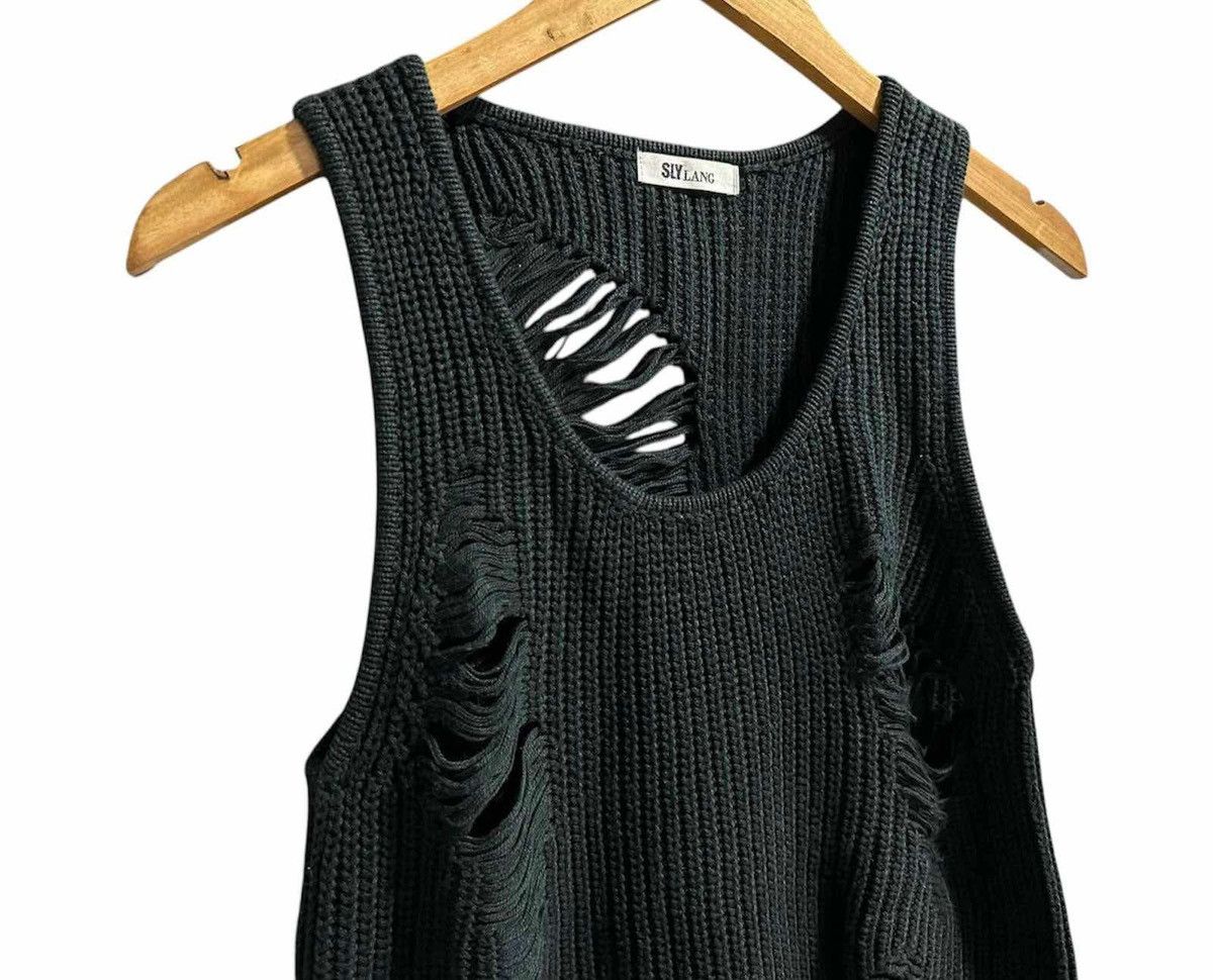 Hysteric Glamour × If Six Was Nine × Japanese Brand 🔥Sick Y2K Sly Lang Distressed Knit Sleeveless Goth Punk Size US M / EU 48-50 / 2 - 9 Thumbnail