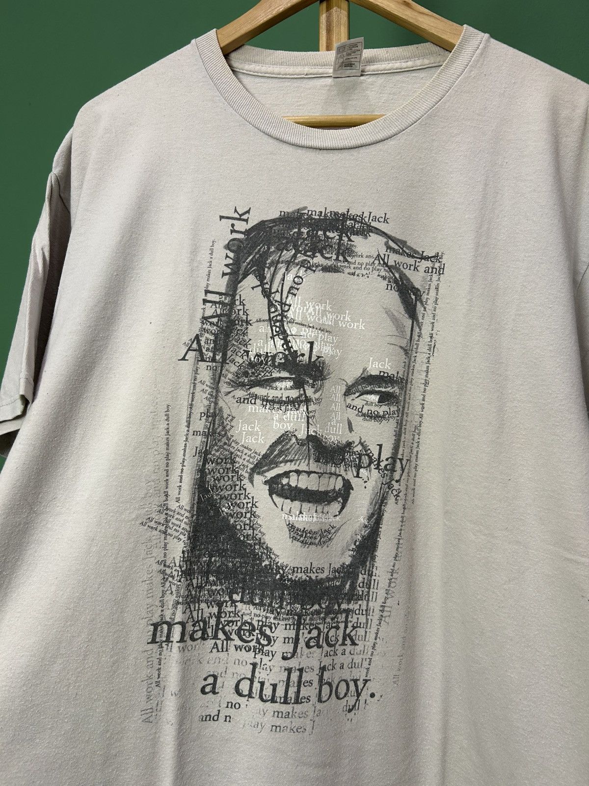 Vintage The Shining All Work No Play Make Jack a Dull Boy Movie Tee Size US L / EU 52-54 / 3 - 2 Thumbnail
