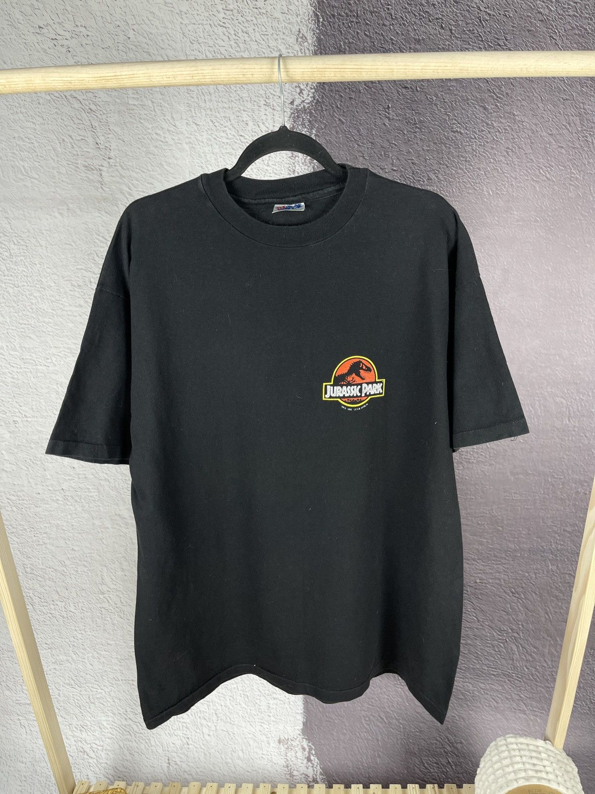Vintage Vintage Jurassic Park 1992 Movie Merch T-shirt Double Hanes Size US XL / EU 56 / 4 - 2 Thumbnail