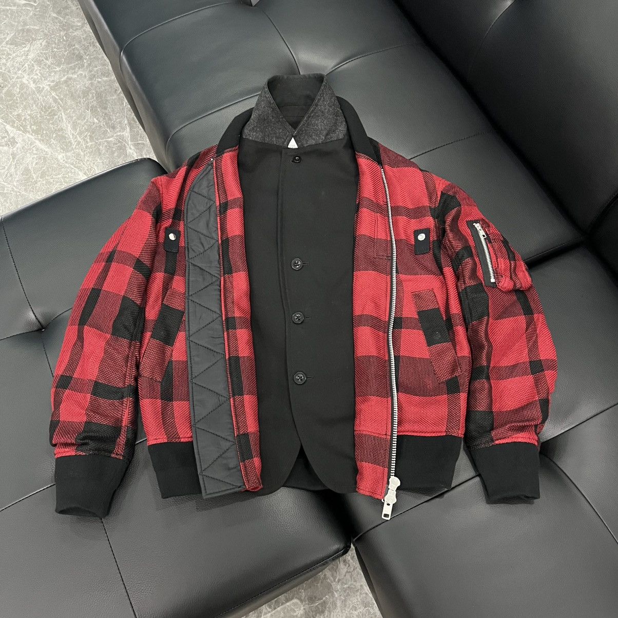Sacai Sacai SS16 Runway Hybrid Blazer Bomber Jacket Size US S / EU 44-46 / 1 - 7 Thumbnail