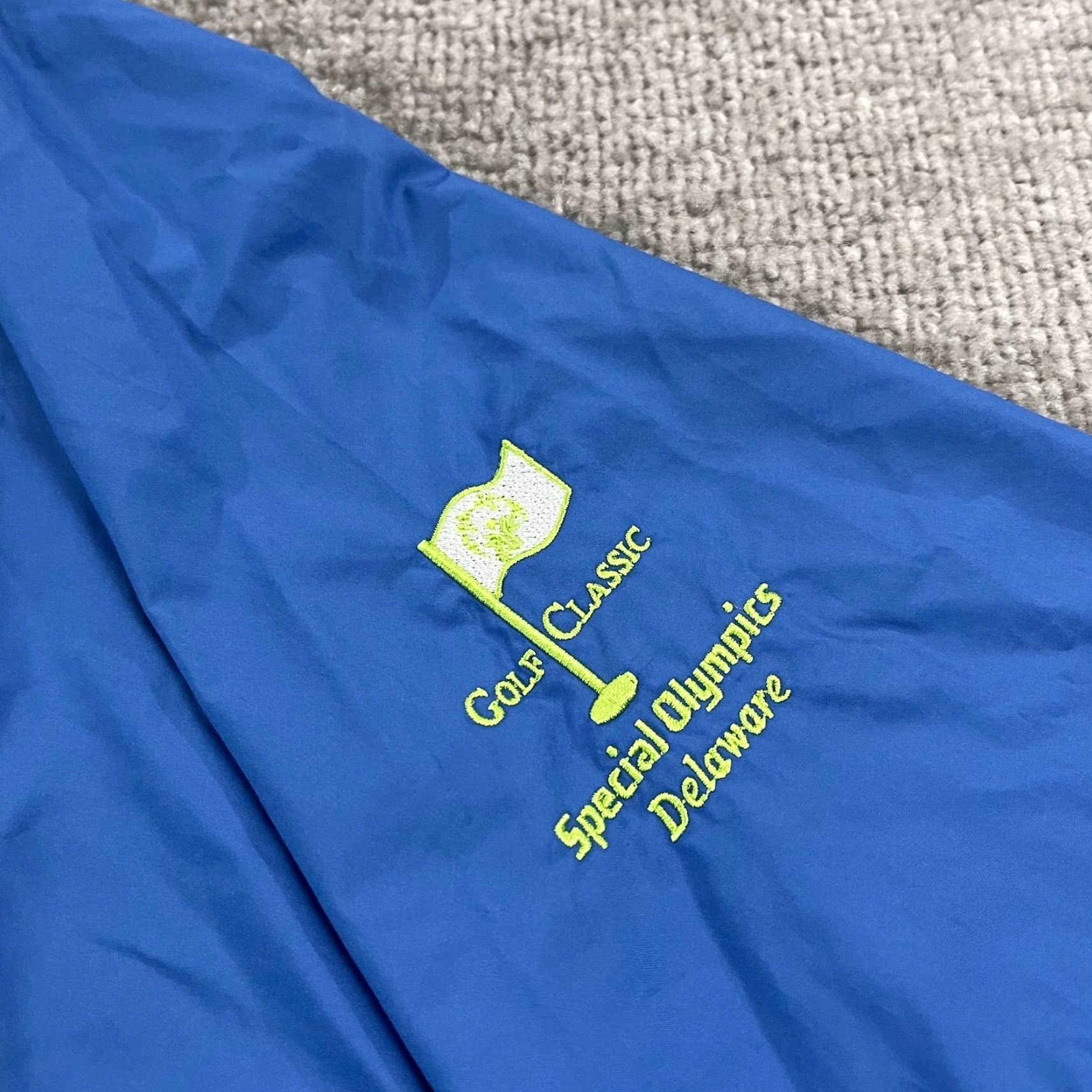 Vintage ZERO RESTRICTION Jacket Men XL Blue Bidermann DE Special Olympics 1/2 Sleeve Zip Size US XL / EU 56 / 4 - 3 Thumbnail