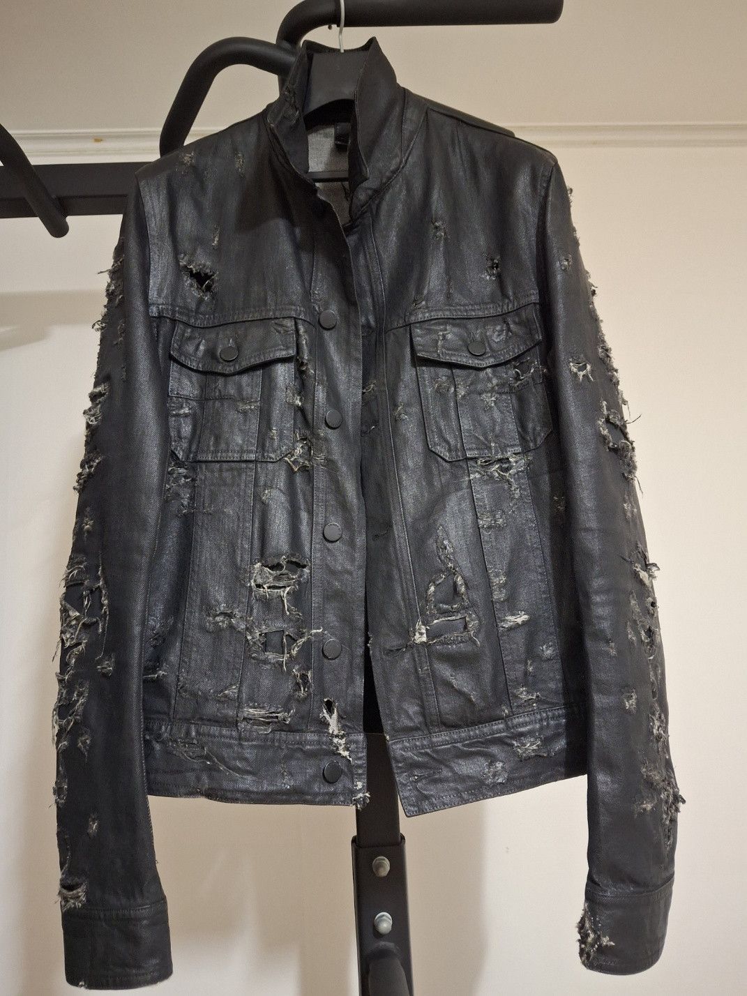Dior [52] Dior Homme Strip SS04 Waxed Jacket Size US L / EU 52-54 / 3 - 2 Thumbnail
