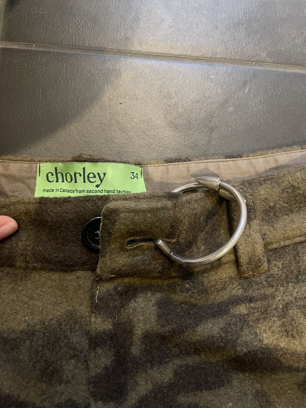 Chorley Deconstructed military baggy wool camo cargo pants d ring Size US 34 / EU 50 - 10 Thumbnail
