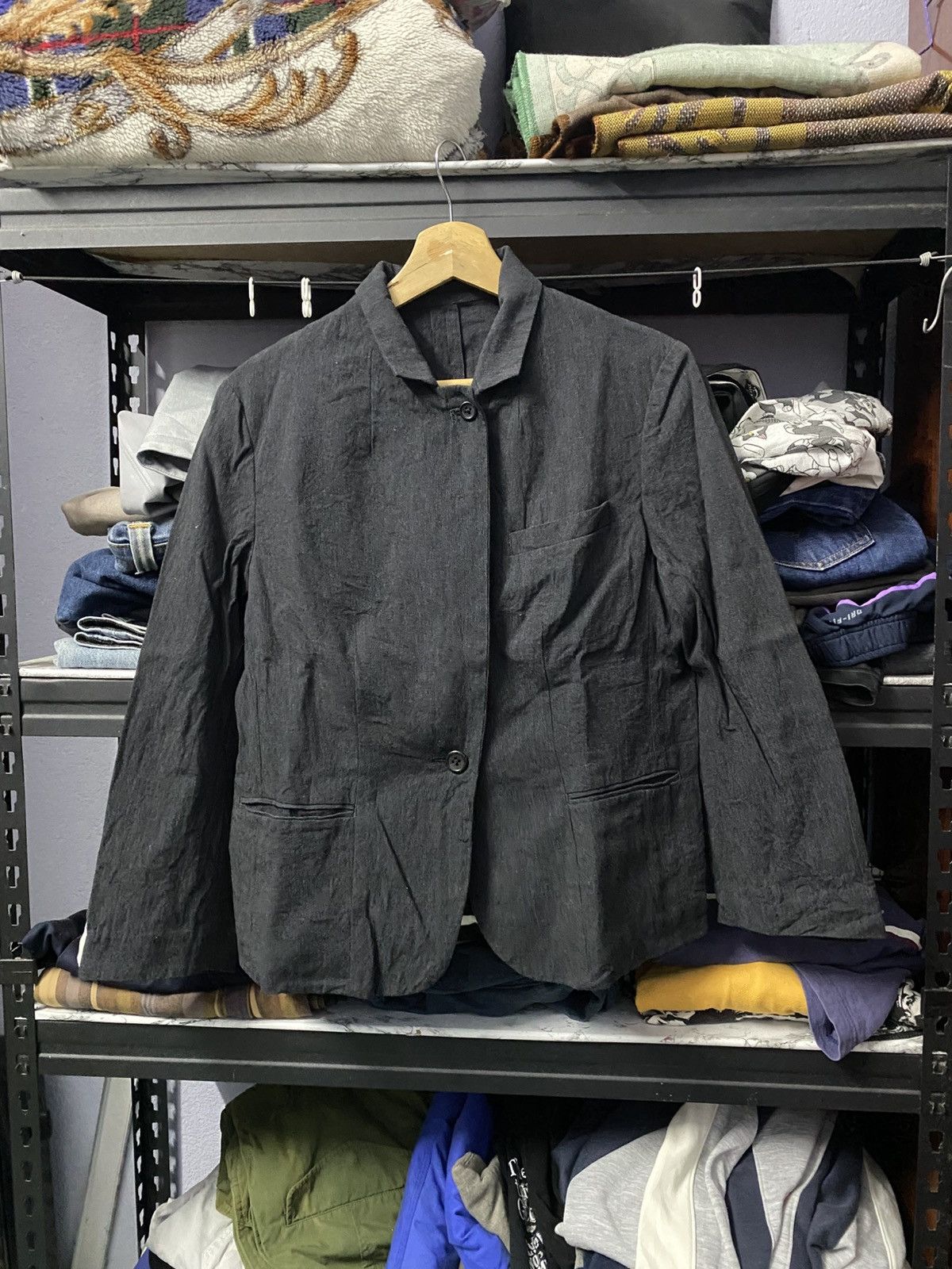 Margaret Howell Margaret Howell Ladies Coat Linen Rayon Black Jacket Size M / US 6-8 / IT 42-44 - 1 Thumbnail