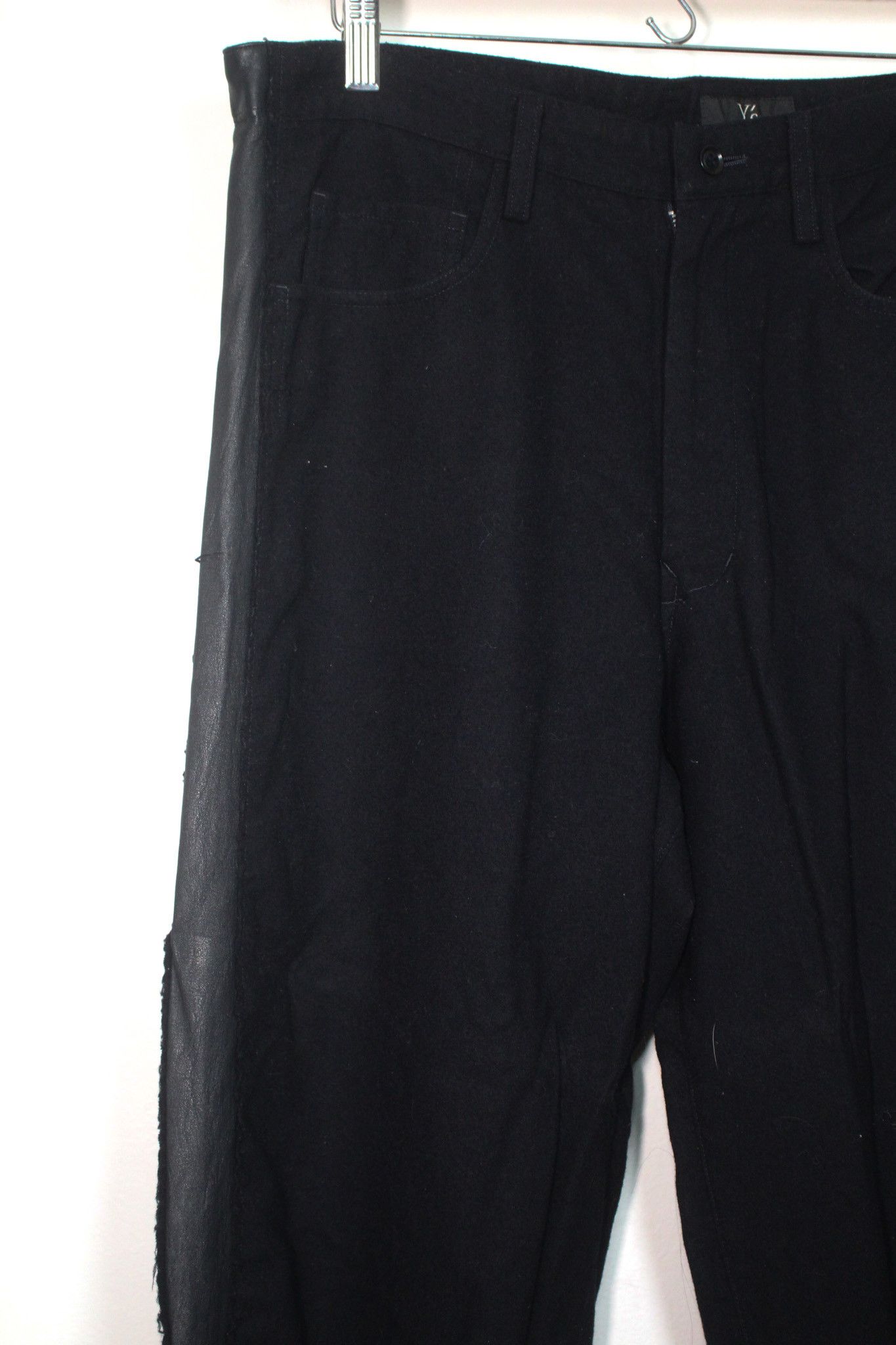 Yohji Yamamoto Y's Wool Sheepskin Leather Trim Pants/Trousers Size US 32 / EU 48 - 3 Thumbnail