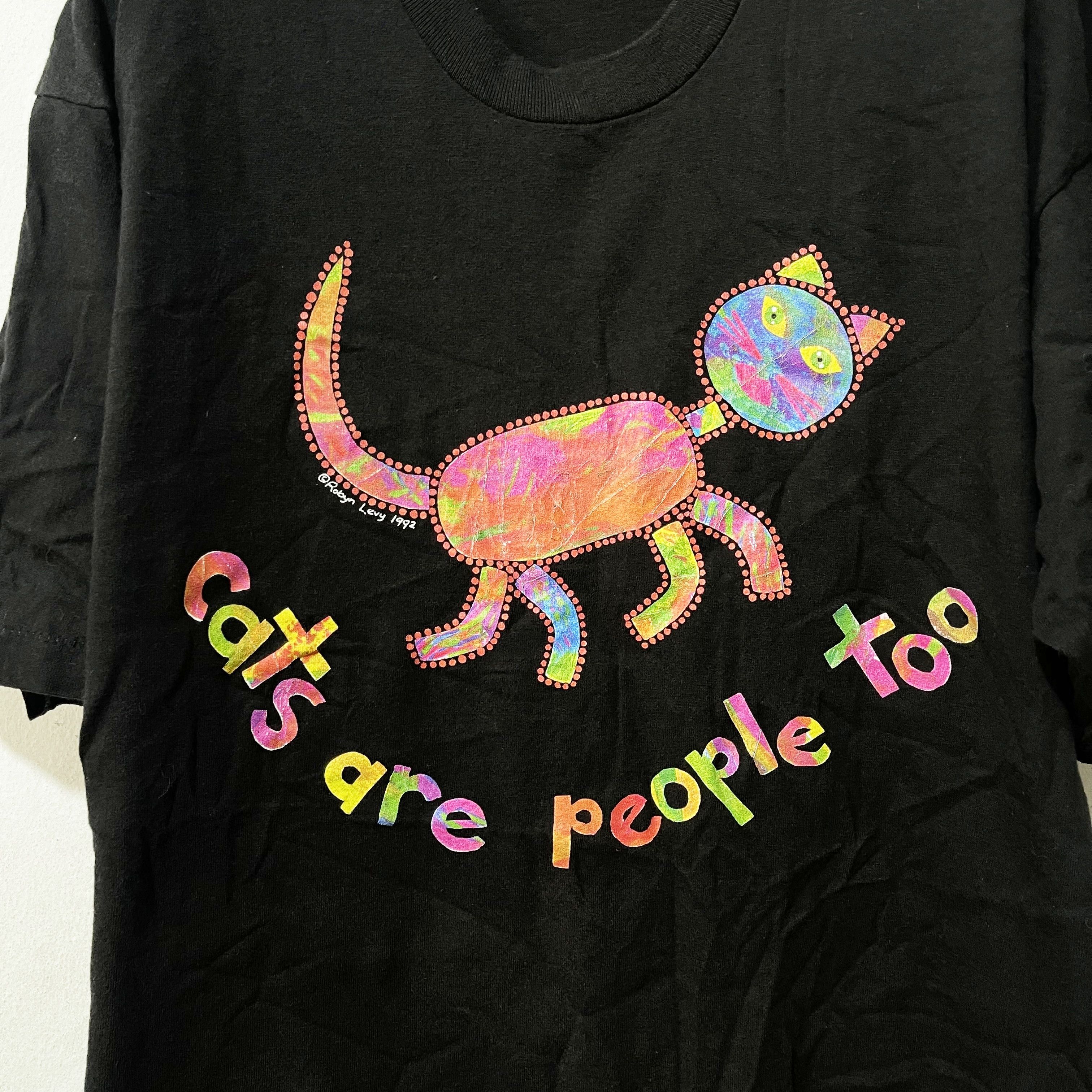 Arts & Science × Vintage Vintage 90s Cat Shirt Size US L / EU 52-54 / 3 - 2 Thumbnail