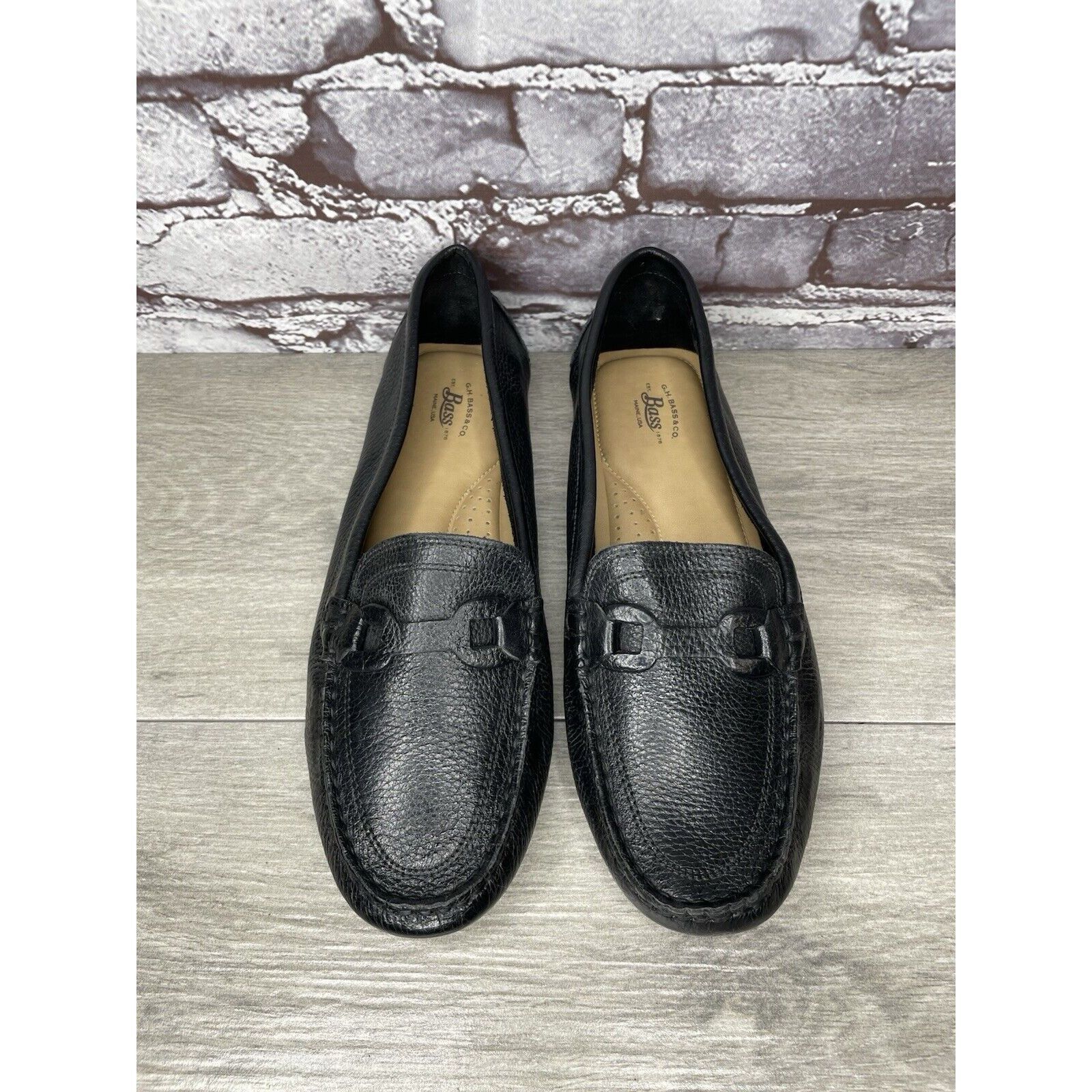 Bass G.H. Bass & Co. Bass Reese Black Leather Driving Loafers Wom Size US 9.5 / IT 39.5 - 2 Thumbnail
