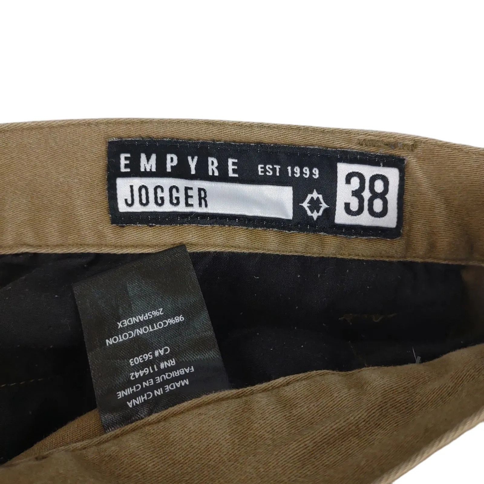 Empyre EMPYRE Jogger Chino 38x28 Jag Elastic Ankle Brown Pants Size US 38 / EU 54 - 3 Thumbnail