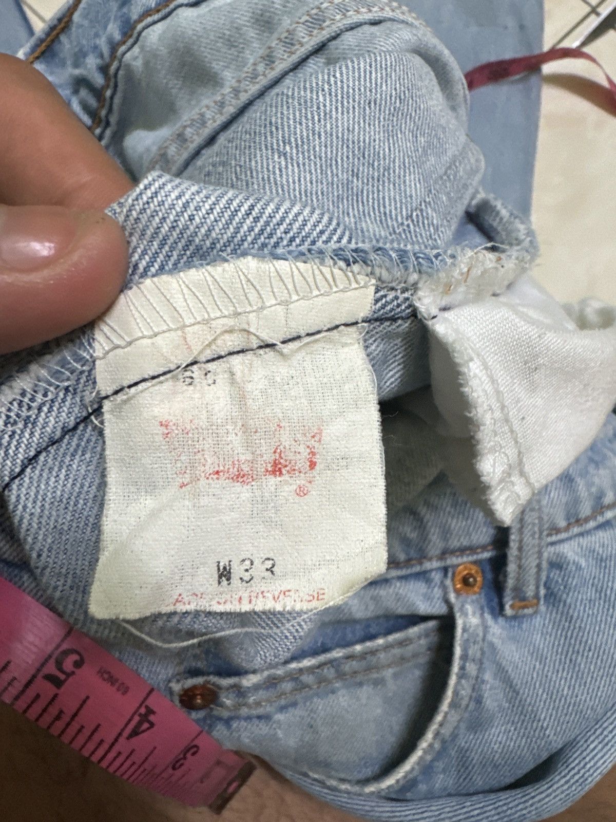Levi's × Vintage Vintage Levi's 507 Blue Orange Tab Distressed Alter Denims Size US 31 - 20 Thumbnail