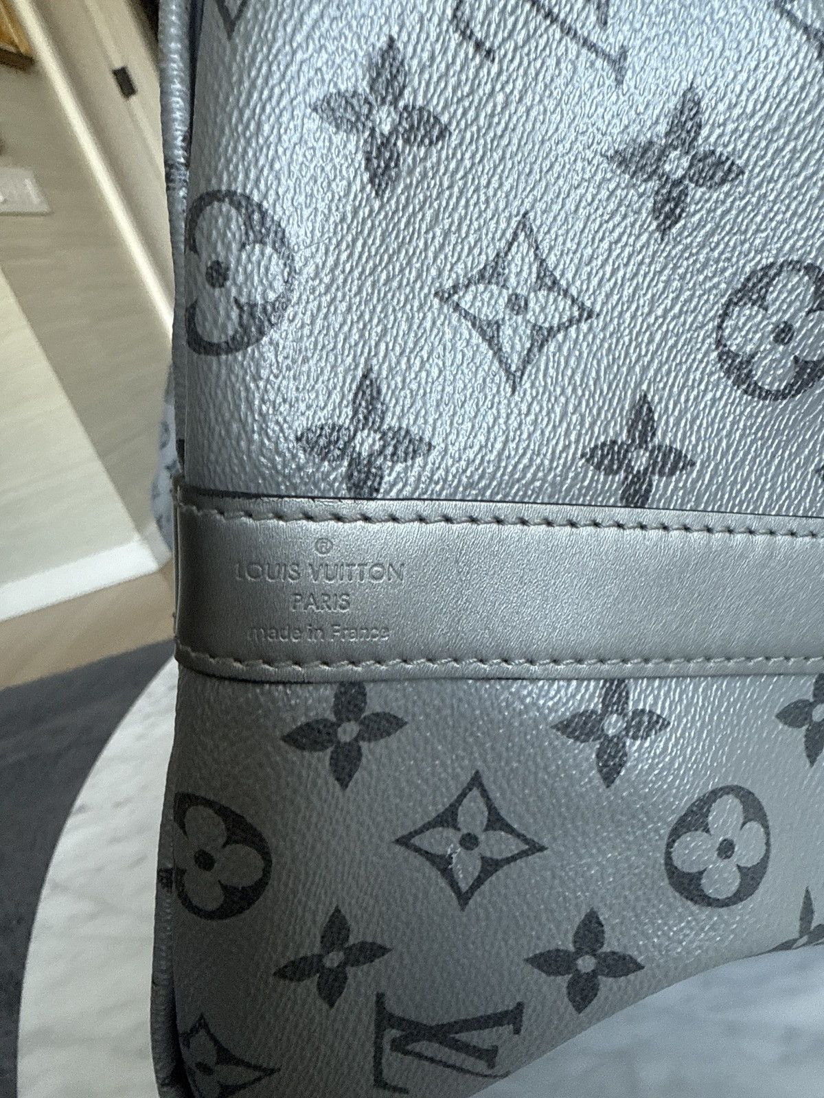Louis Vuitton Louis Vuitton Keepall 50 – Monogram Split Black/Grey (SS18) Size ONE SIZE - 9 Thumbnail