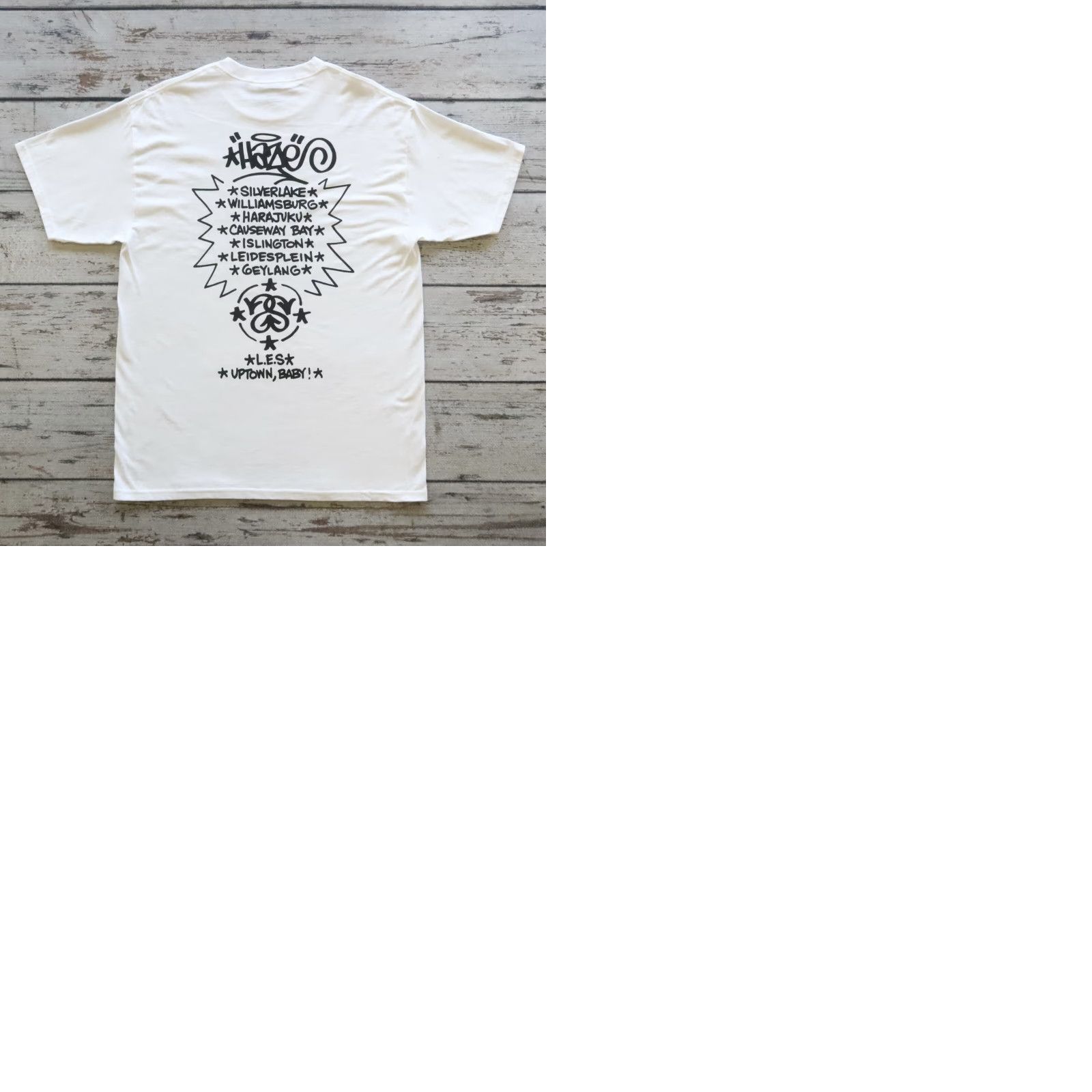 Vintage VINTAGE Stussy Tee Shirt L White Chapter Stores Haze 90s Mens T-Shirt Size US L / EU 52-54 / 3 - 9 Thumbnail