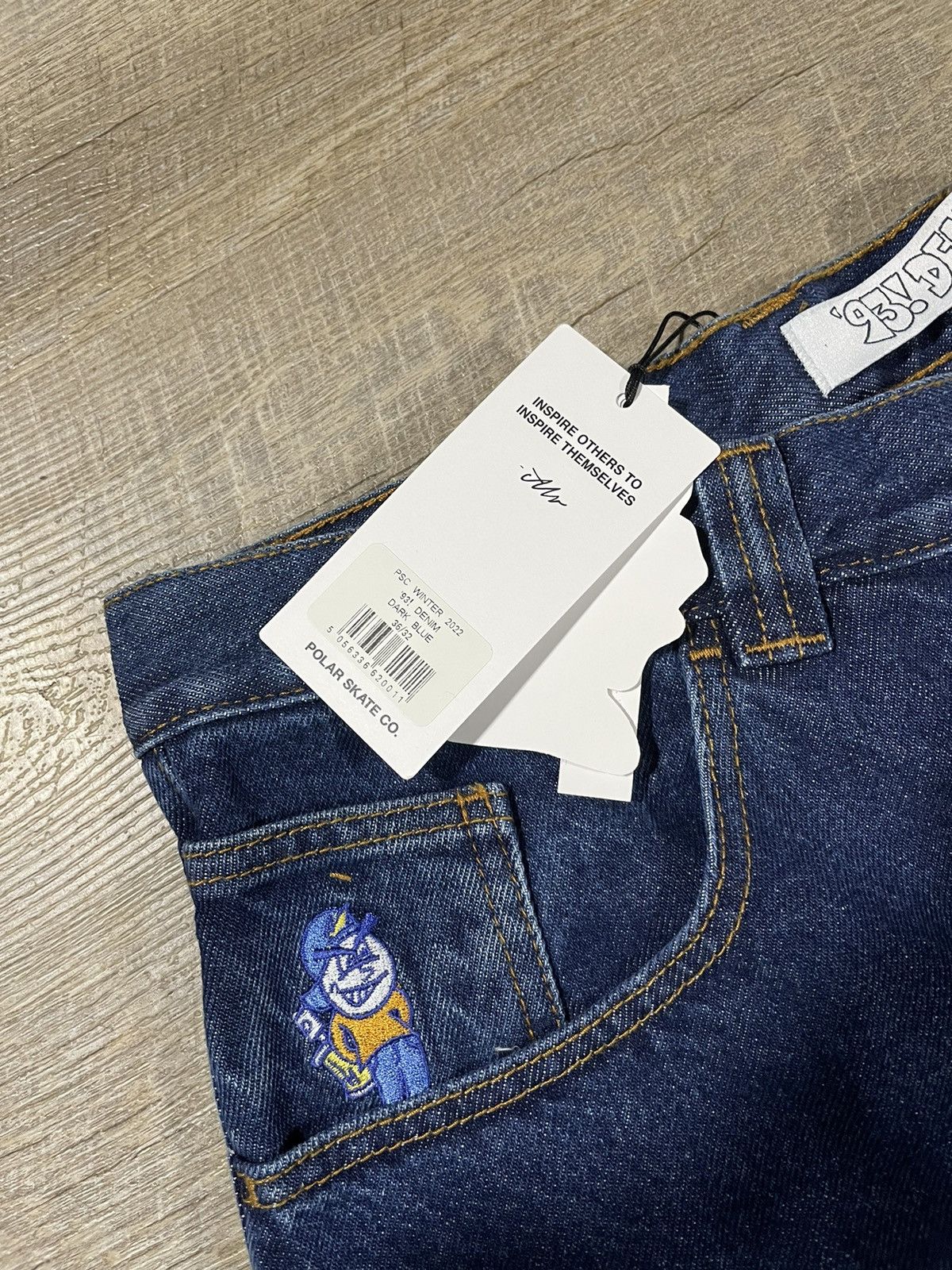 Polar Skate Co. × Vintage Polar Skate Co. ’93 Denim Pants – Dark Blue, W36x32, New Size US 36 / EU 52 - 6 Thumbnail