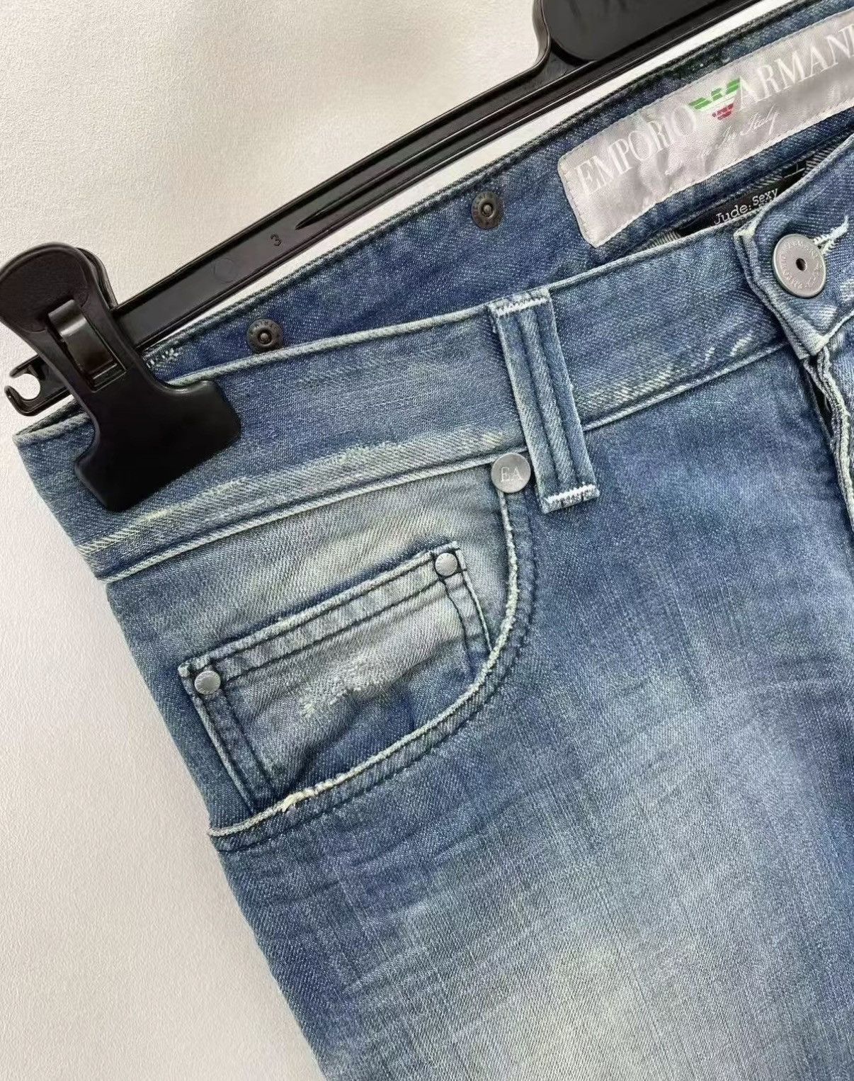 Armani ARMANI EA 100% Cotton Washed Jeans J30 Size US 31 - 3 Thumbnail