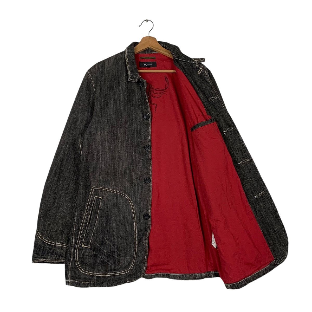 Japanese Brand Ventina Scorpion Denim Chore Jacket Size US L / EU 52-54 / 3 - 9 Thumbnail