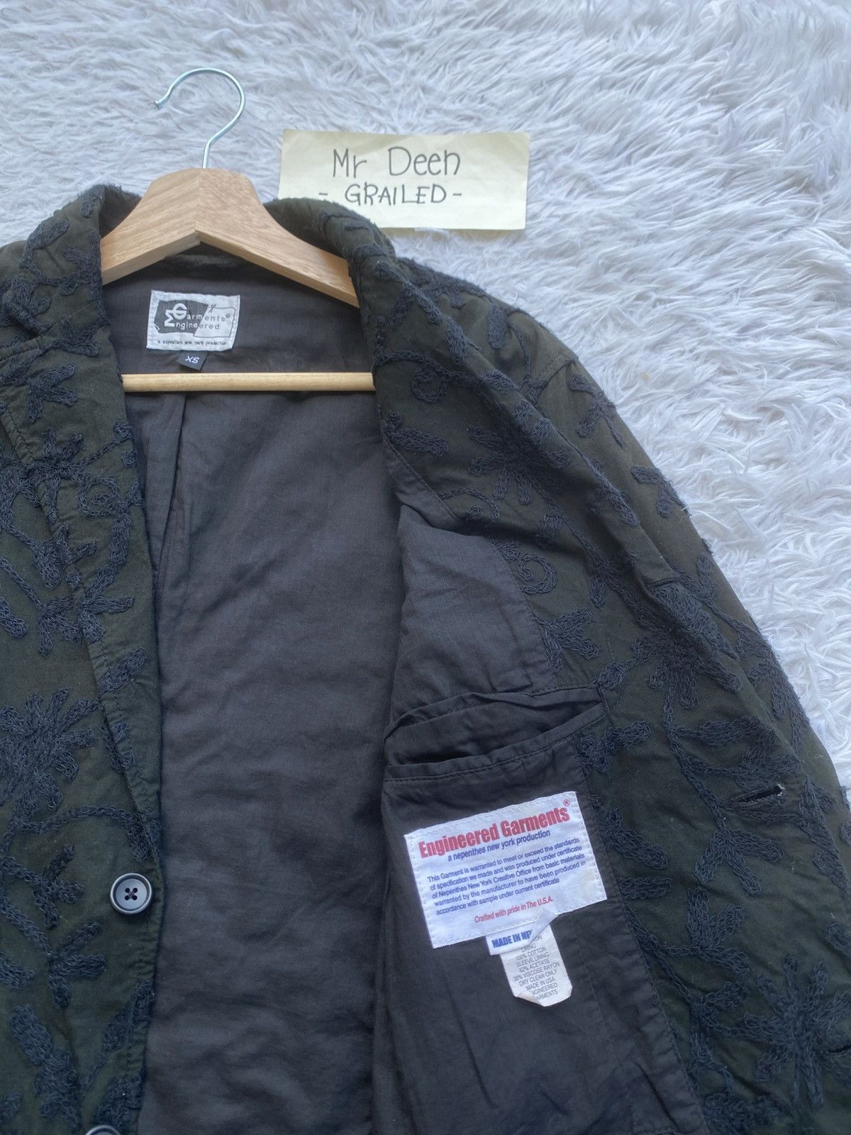 Engineered Garments Engineered Garments Chain Stitch Florals Embroidery Jacket Size XS / US 0-2 / IT 36-38 - 18 Thumbnail