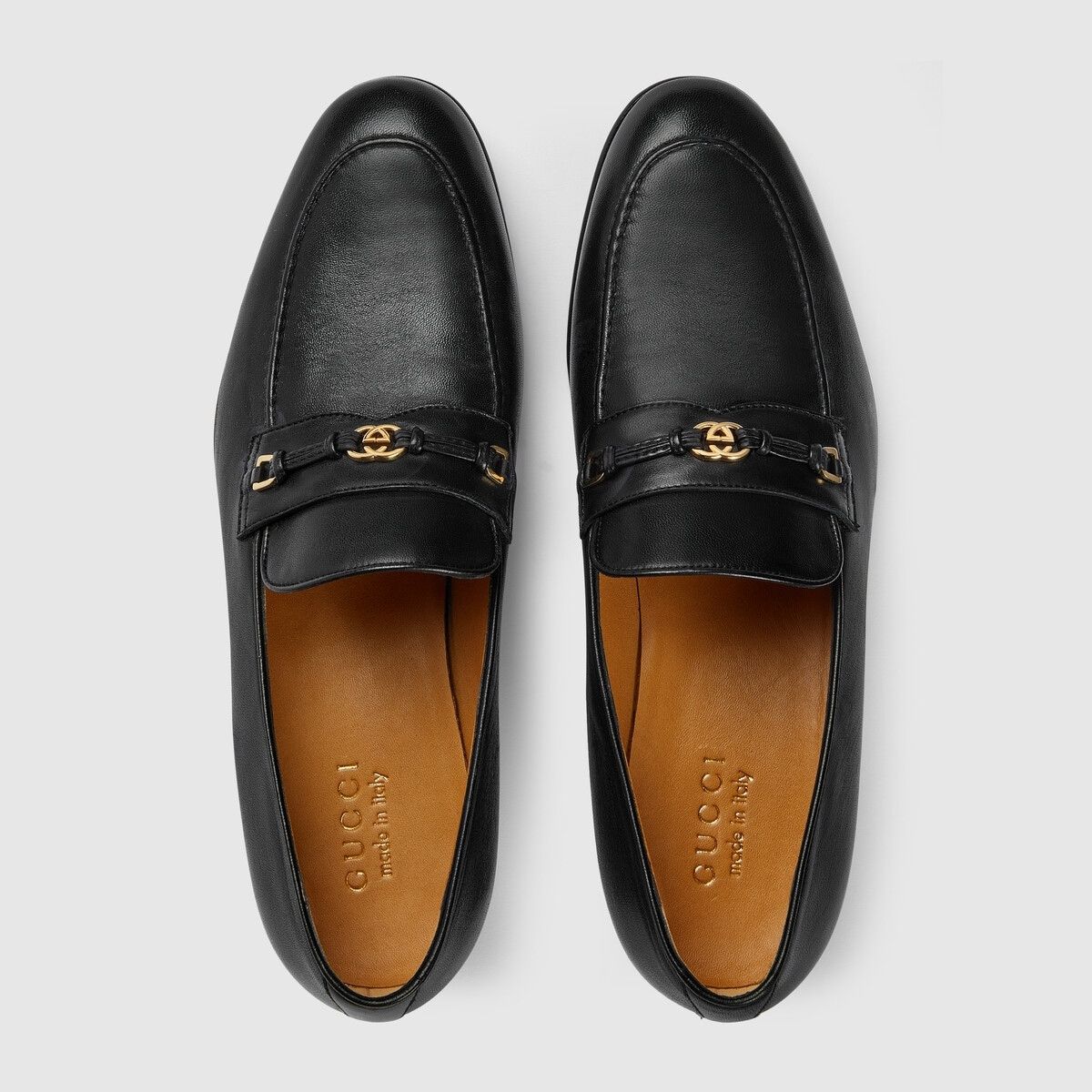 Gucci o1mt1gz0325 Loafers With Interlocking G in Black Size US 11 / EU 44 - 4 Thumbnail