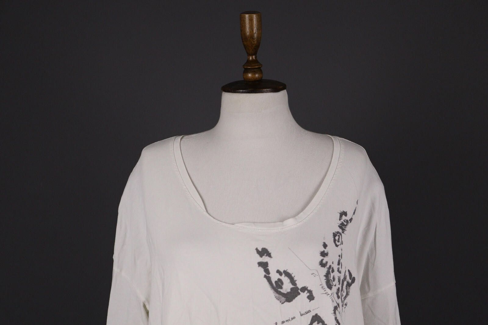 Bottega Veneta Bottega by Elisa Cavaletti White Printed Top Shirt Size XXL Size XXL / US 16-18 / IT 52-54 - 2 Thumbnail