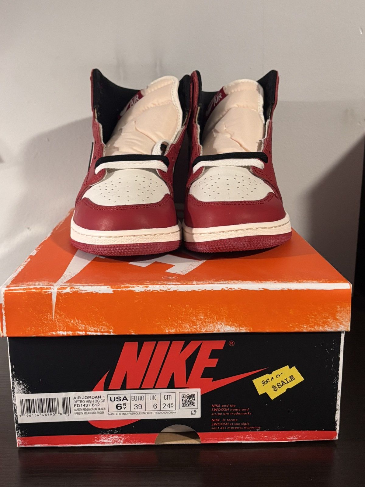 Jordan Brand Jordan 1 OG Chicago Lost and Found (GS) FD1437-612 Sz 6.5 Size US 6.5 / EU 39-40 - 3 Thumbnail