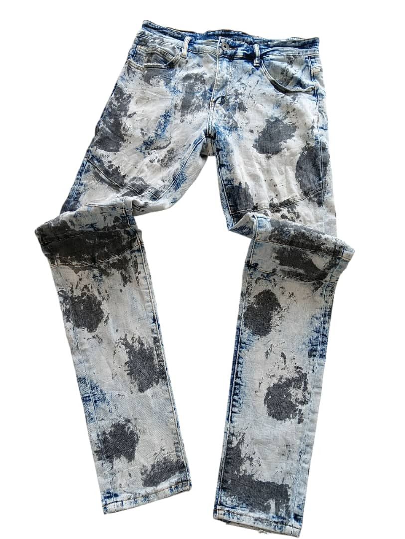 Japanese Brand 🔥Last Drop🔥Distressed Denim Acid Wash Pants Size US 32 / EU 48 - 1 Thumbnail