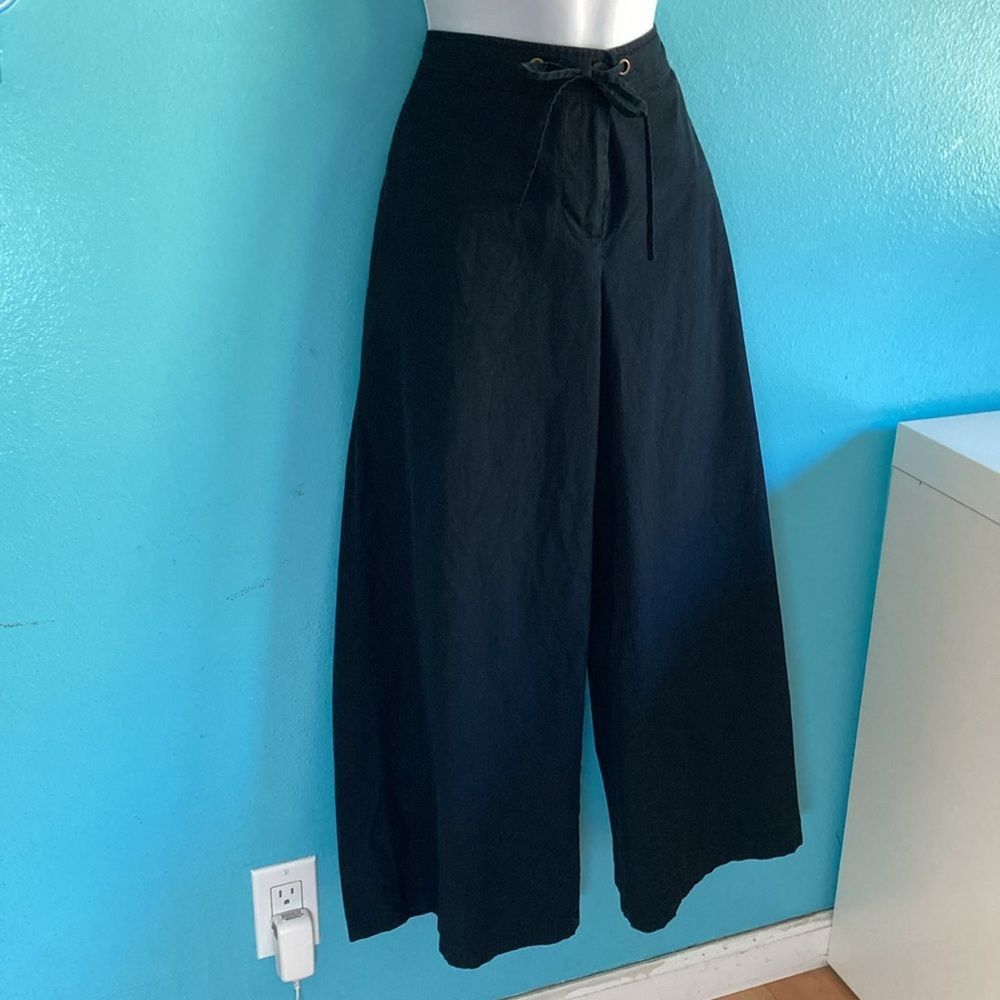 Eileen Fisher Eileen Fisher Project Size L Wide Leg Black Crop Organic Cot Size 34" / US 12 / IT 48 - 6 Thumbnail