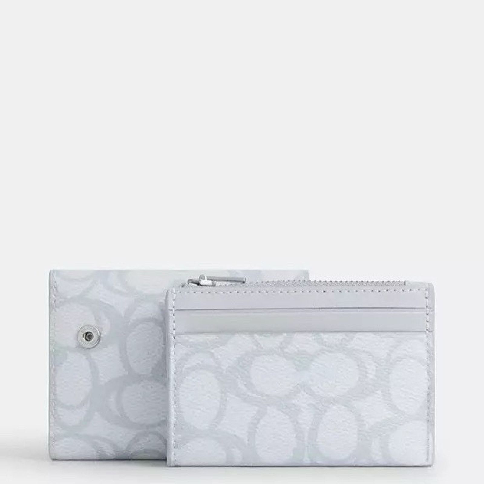 Coach NWT Coach Card Holder Wallet Sketch Signature Canvas CZ034 Size ONE SIZE - 9 Thumbnail