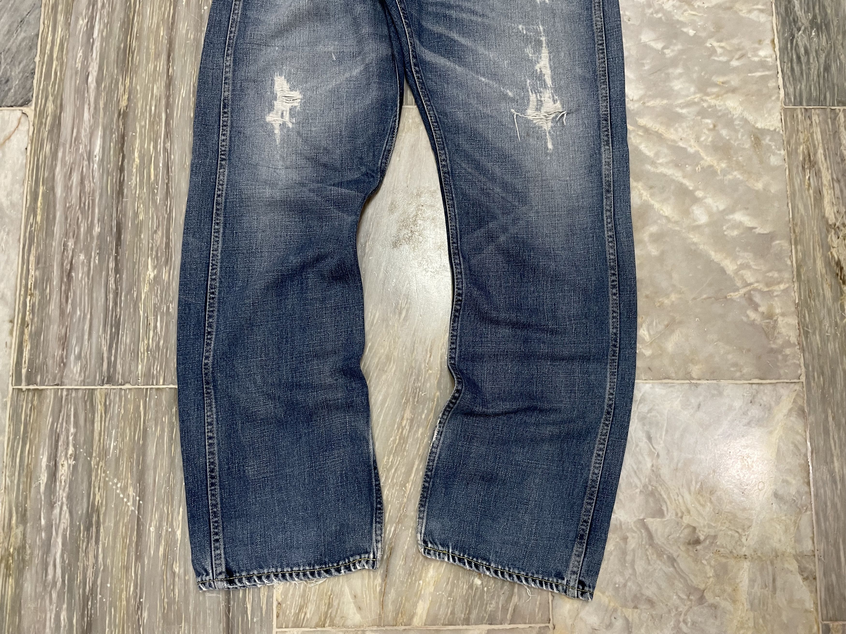 Bape OG Bape Spellout Flame Arch Logo - Distressed Jeans Size US 34 / EU 50 - 7 Thumbnail