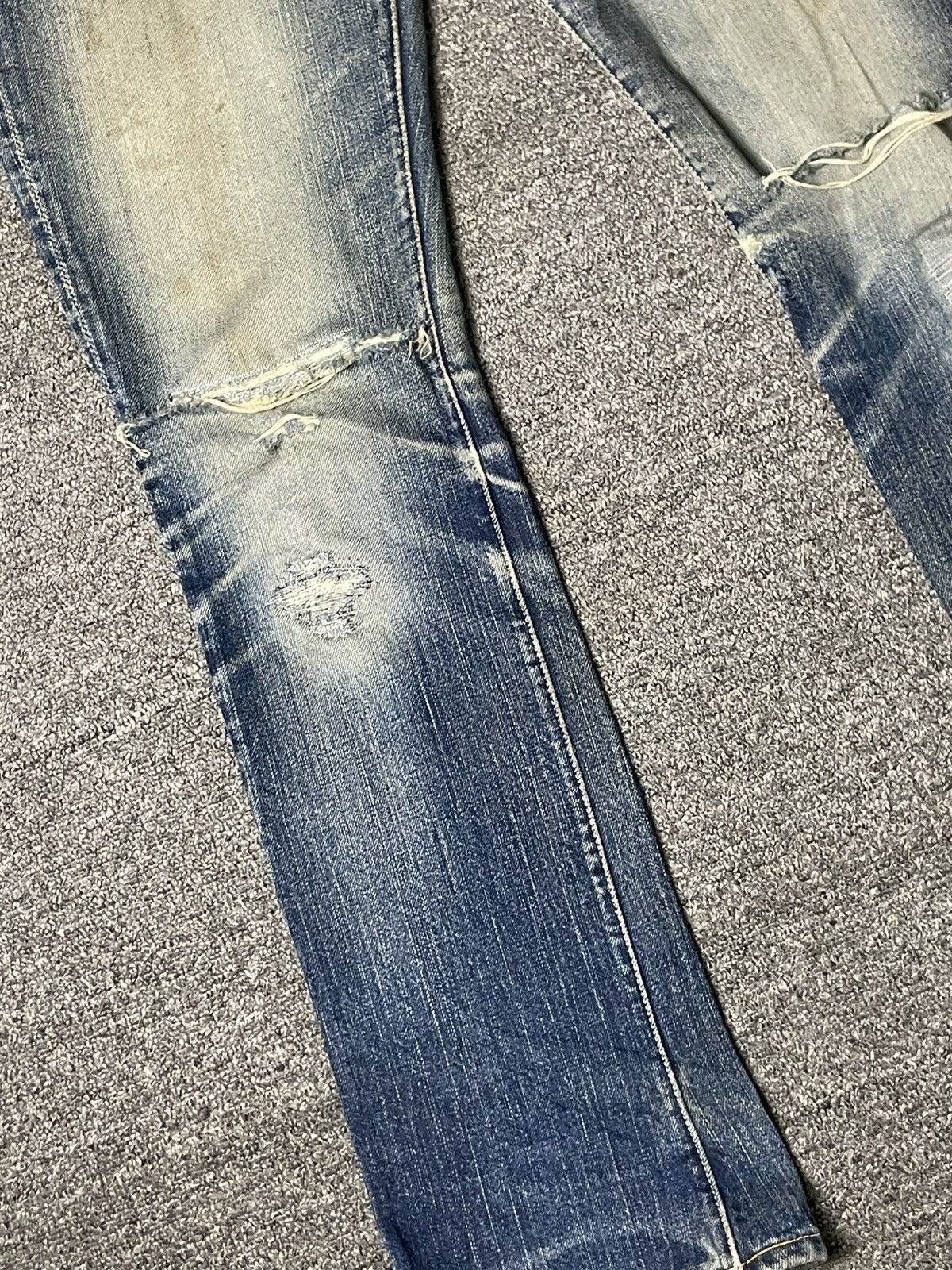 Vintage FLAT HEAD x BALDER JEANS Brand Ripped Jean (84) Size US 32 / EU 48 - 3 Thumbnail
