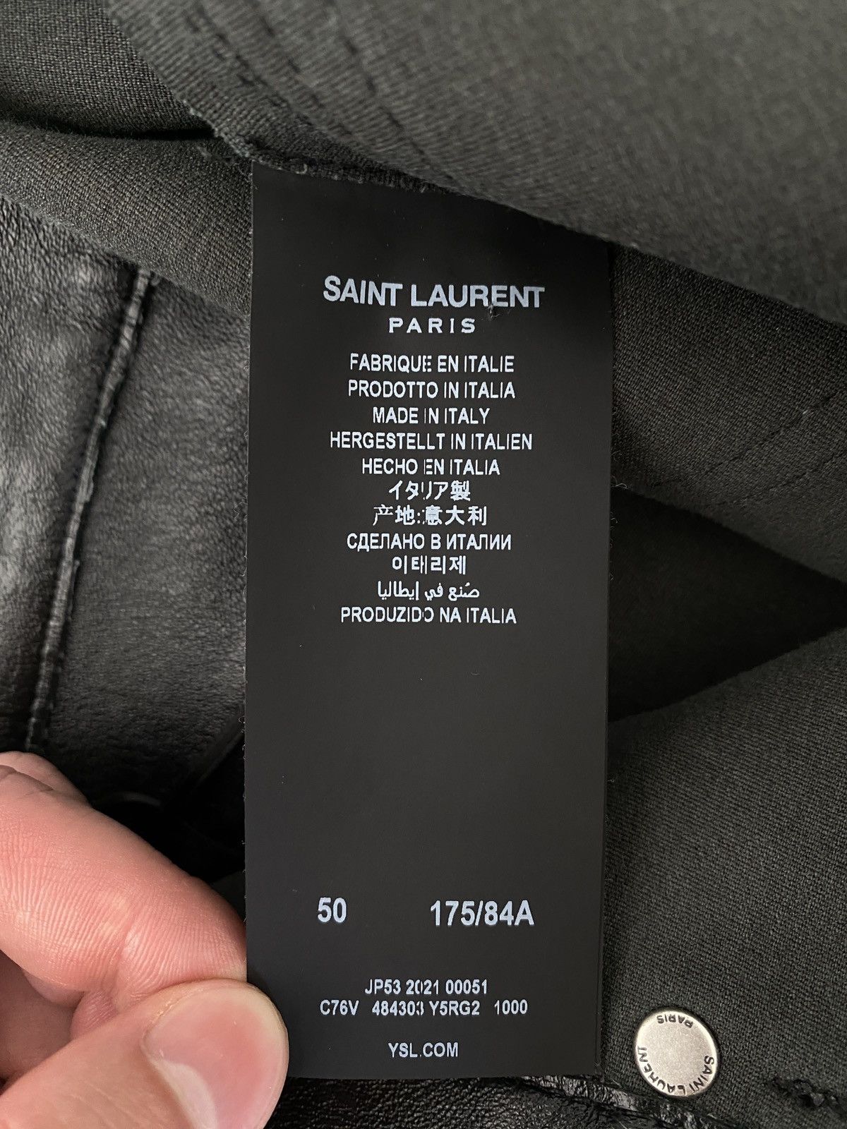 Saint Laurent Paris Saint Laurent Paris Skinny Lambskin Leather Trousers 50 Size US 34 / EU 50 - 12 Thumbnail