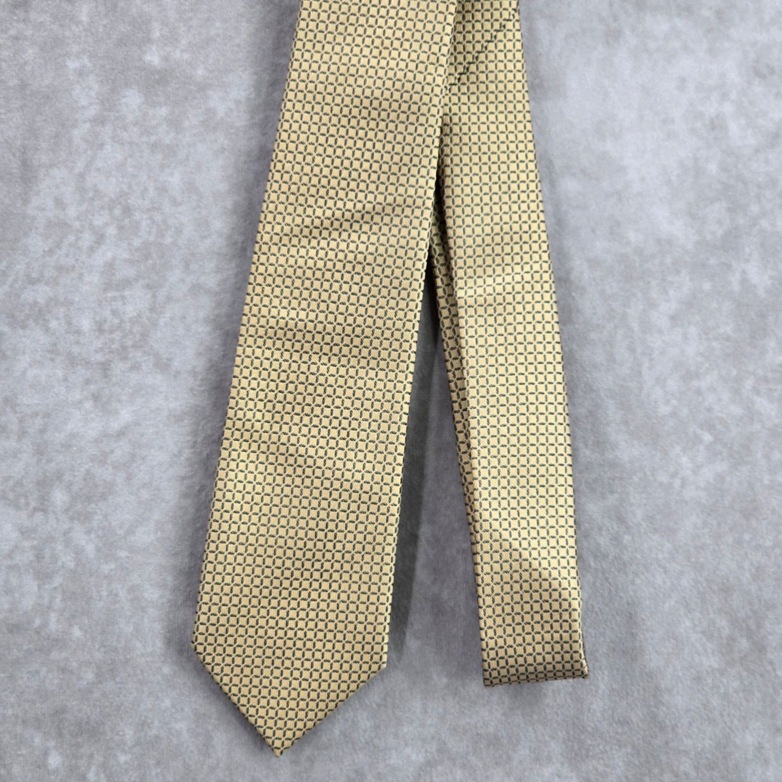 Other Zeke Gold Gray Square Silk Executive Neck Tie Men's Size 30 - 2 Thumbnail