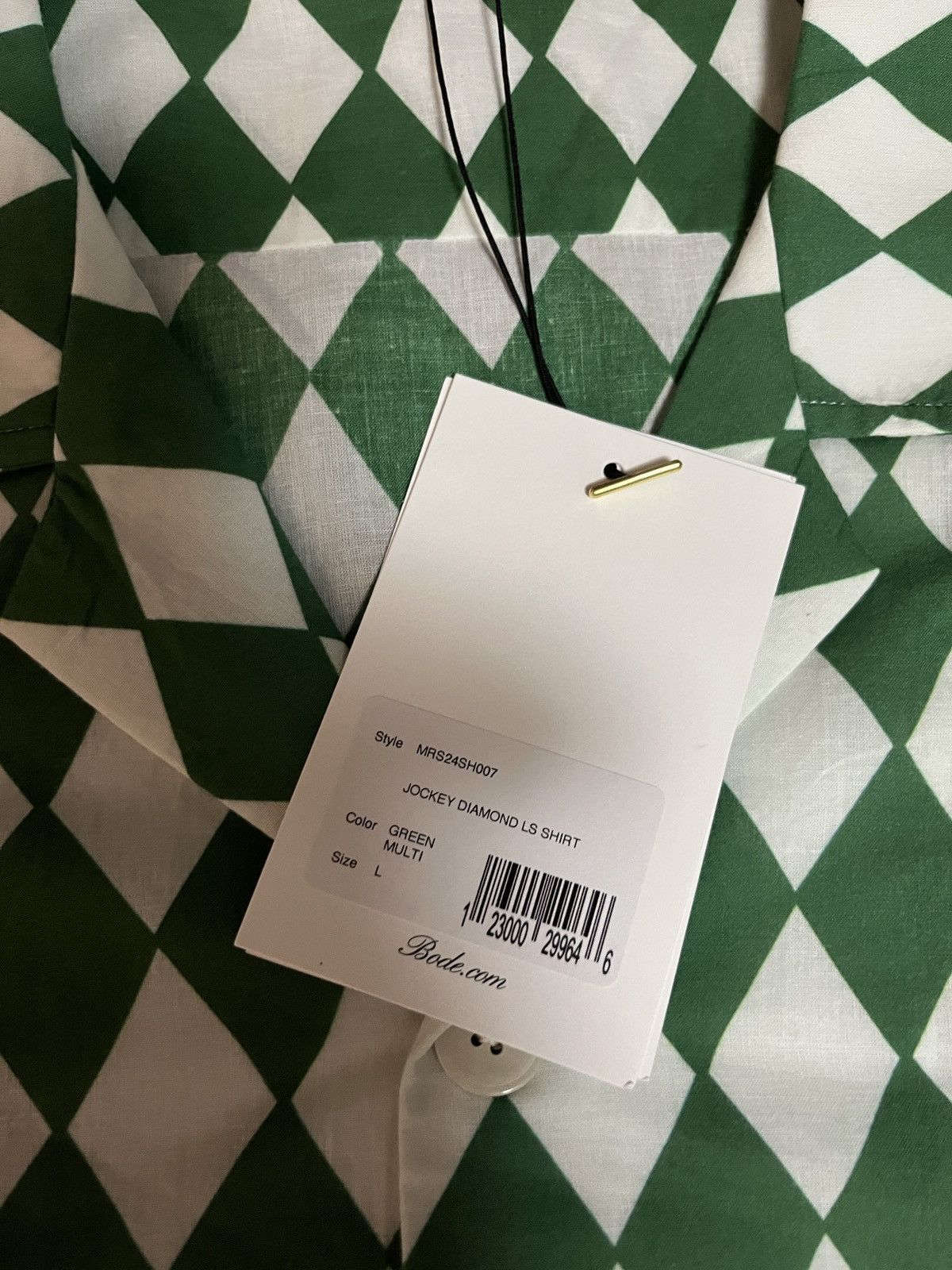 Bode Bode diamond jockey ls shirt Size US L / EU 52-54 / 3 - 6 Thumbnail