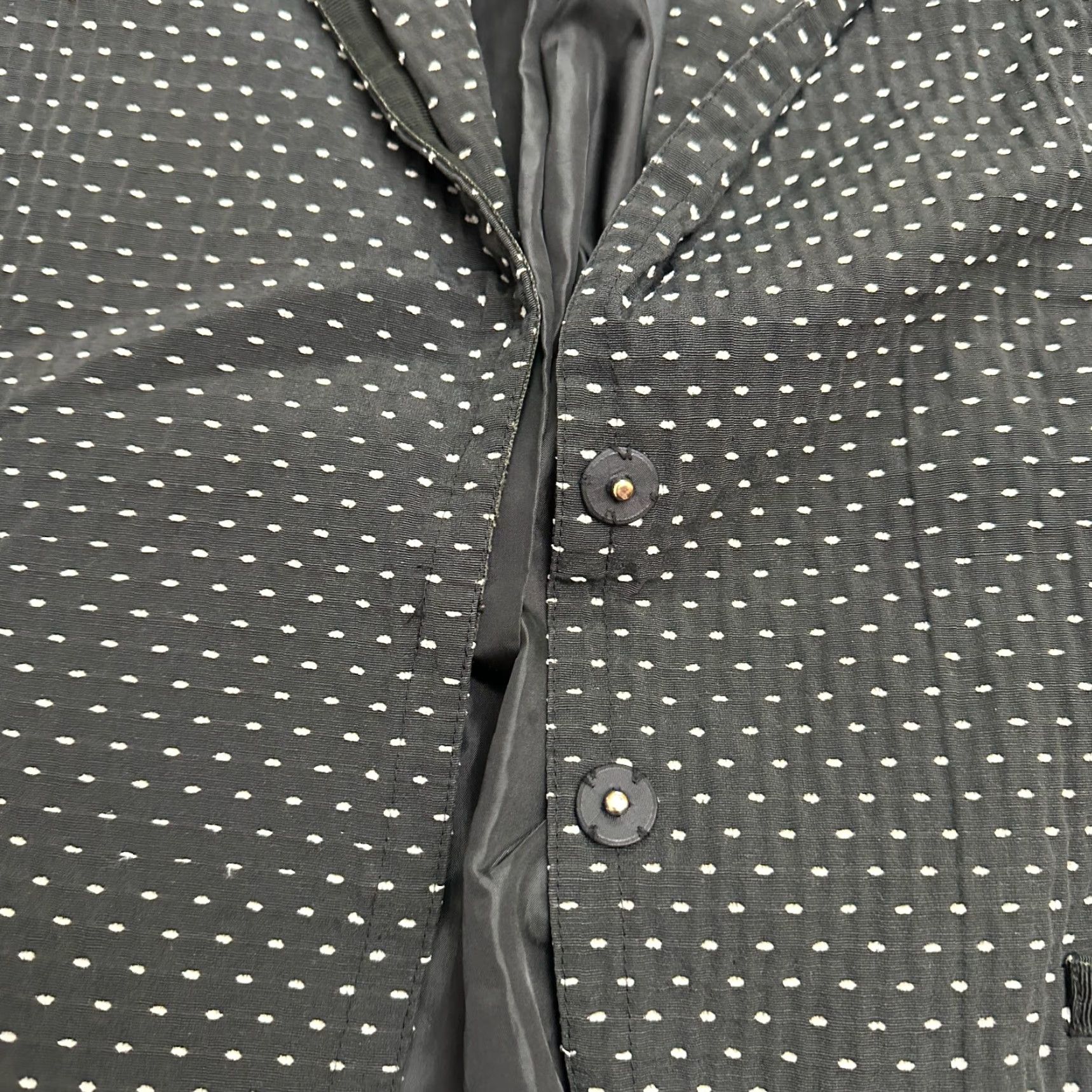 H&M H&M Jacket Women 10 Black White Polka Dot Lined Single Breasted Work Size L / US 10 / IT 46 - 6 Thumbnail