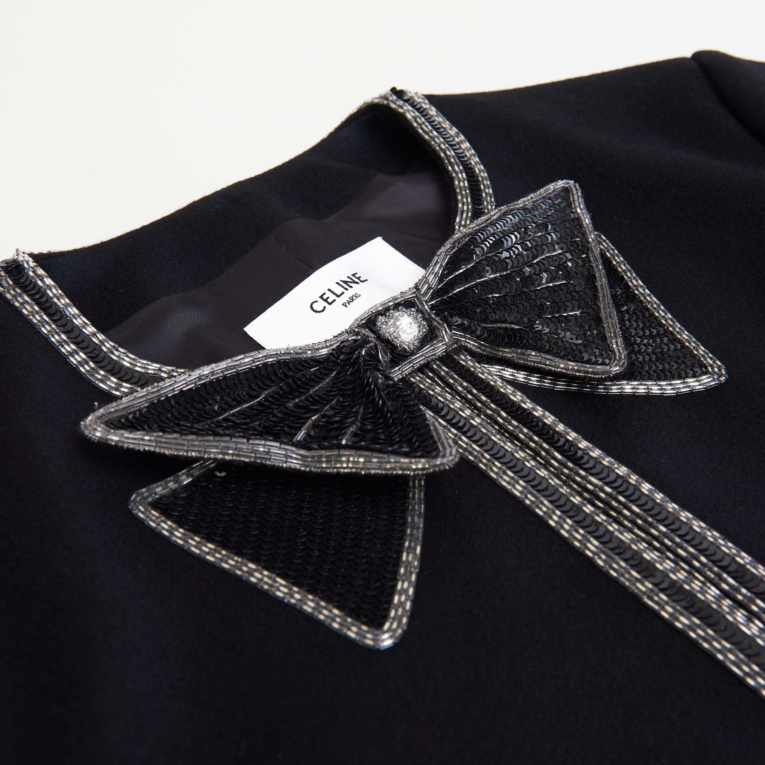Celine Bow-tie Cardigan With Pearl And Sequin Embroidery Size US S / EU 44-46 / 1 - 8 Thumbnail