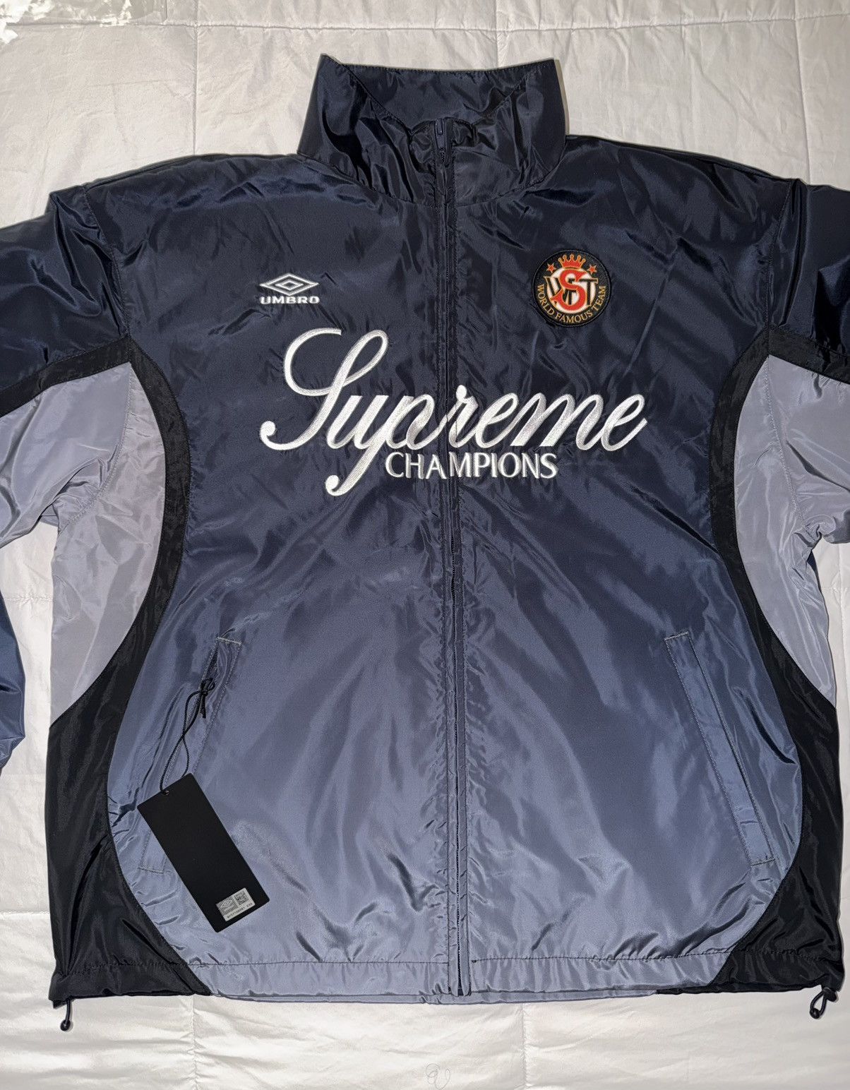 Supreme × Umbro Supreme/Umbro Navy Gradient Track Jacket | Grailed