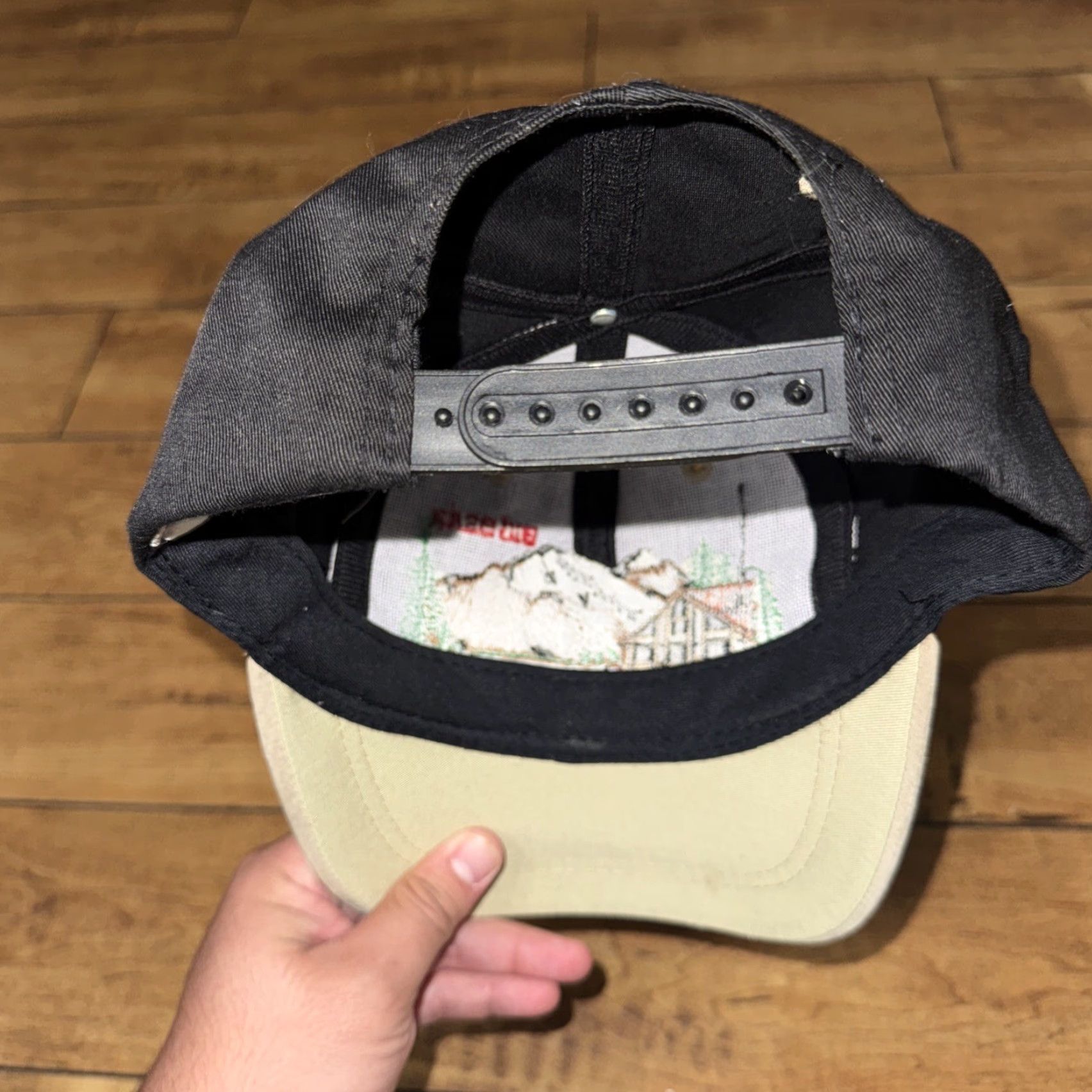 Vintage VINTAGE Big Bear Lake Snapback Hat Black Tan Embroidered Souvenir Trucker Cap Mens One Size Adjustable Outdoor 90s Size ONE SIZE - 3 Thumbnail