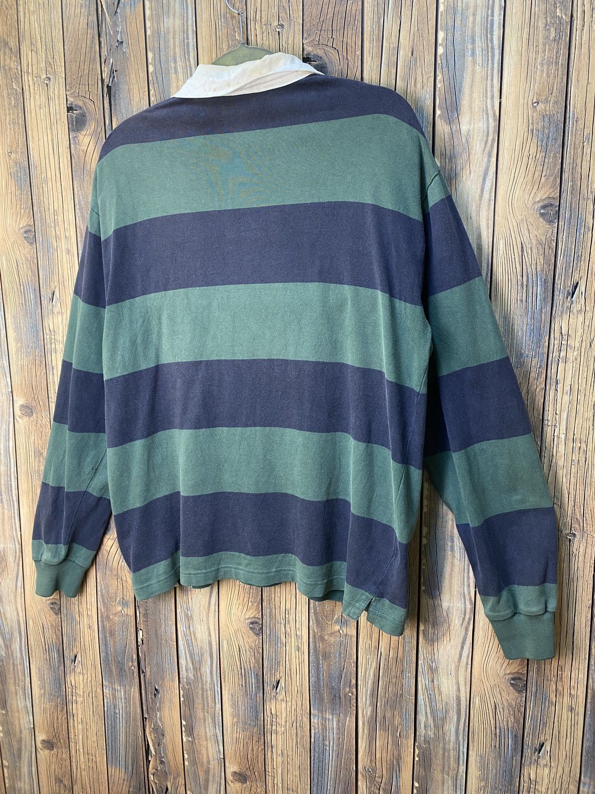 Canterbury of New Zealand × L.L. Bean × Vintage Vintage canterbury zebra line polo tee longsleeve Size US L / EU 52-54 / 3 - 2 Thumbnail