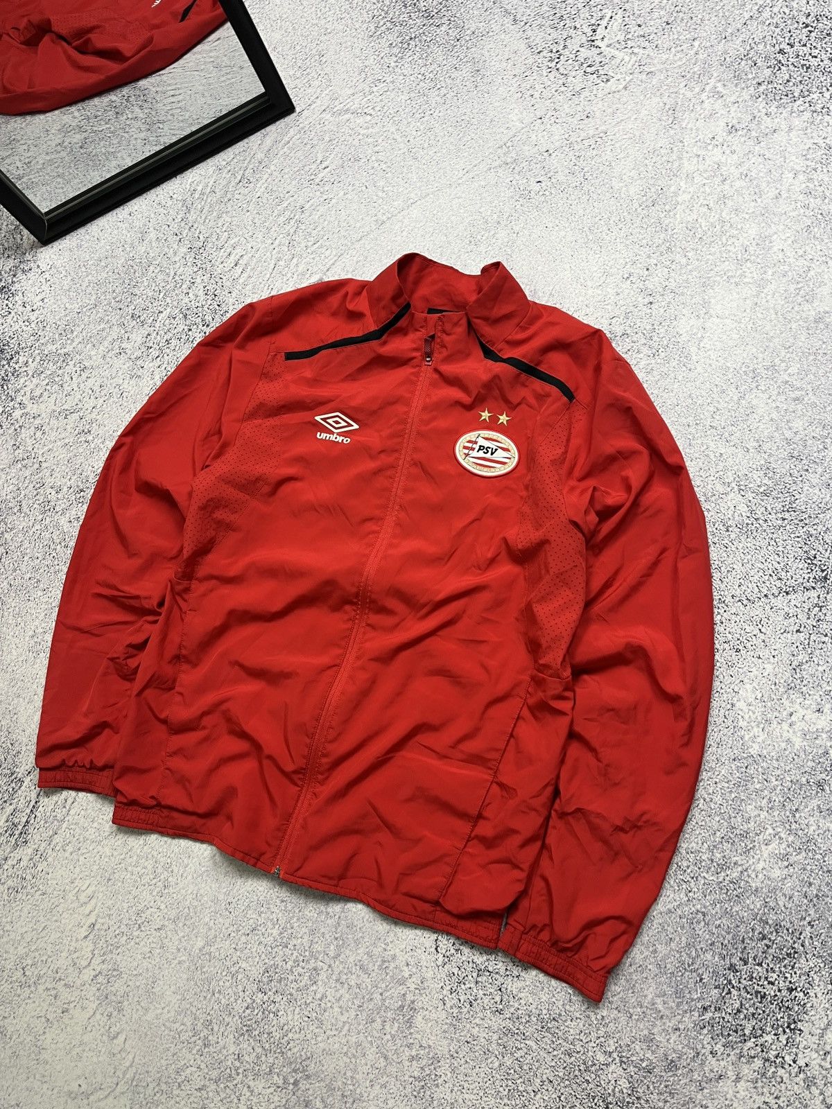 Umbro Vintage Umbro PSV 00s Training Jacket Soccer Football Track Size US S / EU 44-46 / 1 - 3 Thumbnail