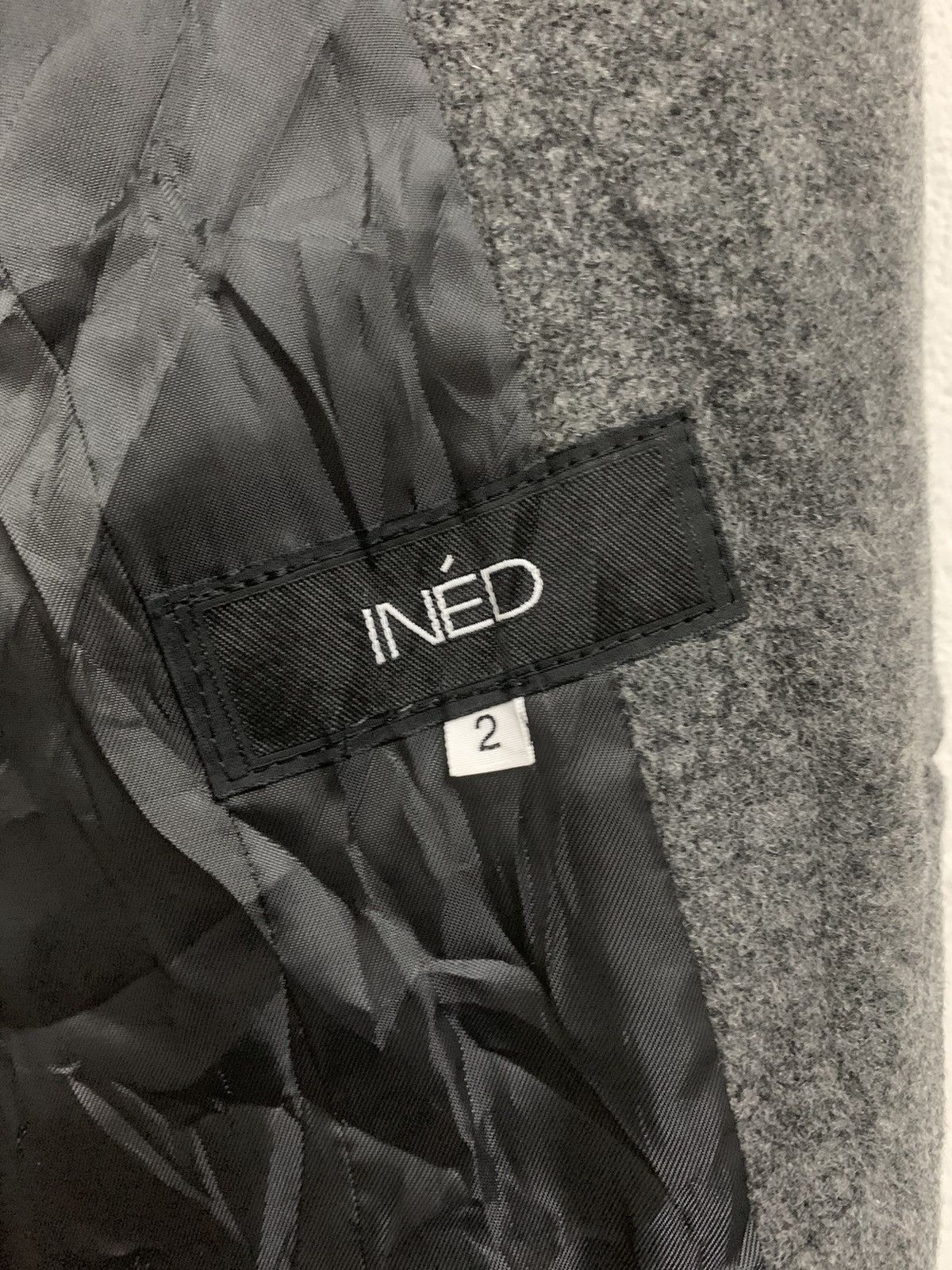 Japanese Brand Vintage Ined by Yohji Yamamoto Wool Long Jacket Size S / US 4 / IT 40 - 8 Thumbnail