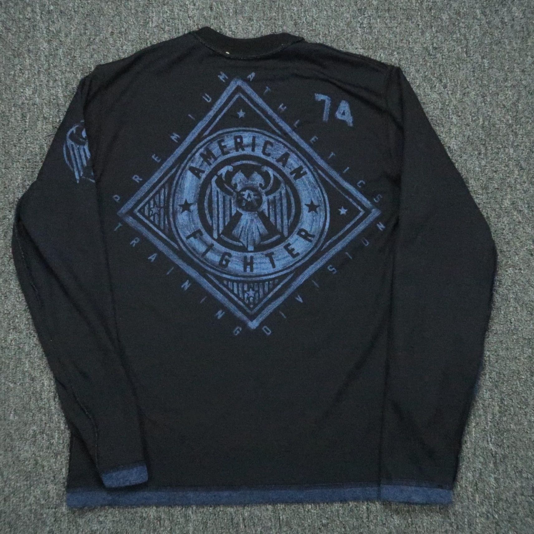 Vintage VINTAGE American Fighter Pullover Mens M Blue Reversible Crew Thermal VTG Shirt Size US M / EU 48-50 / 2 - 4 Thumbnail