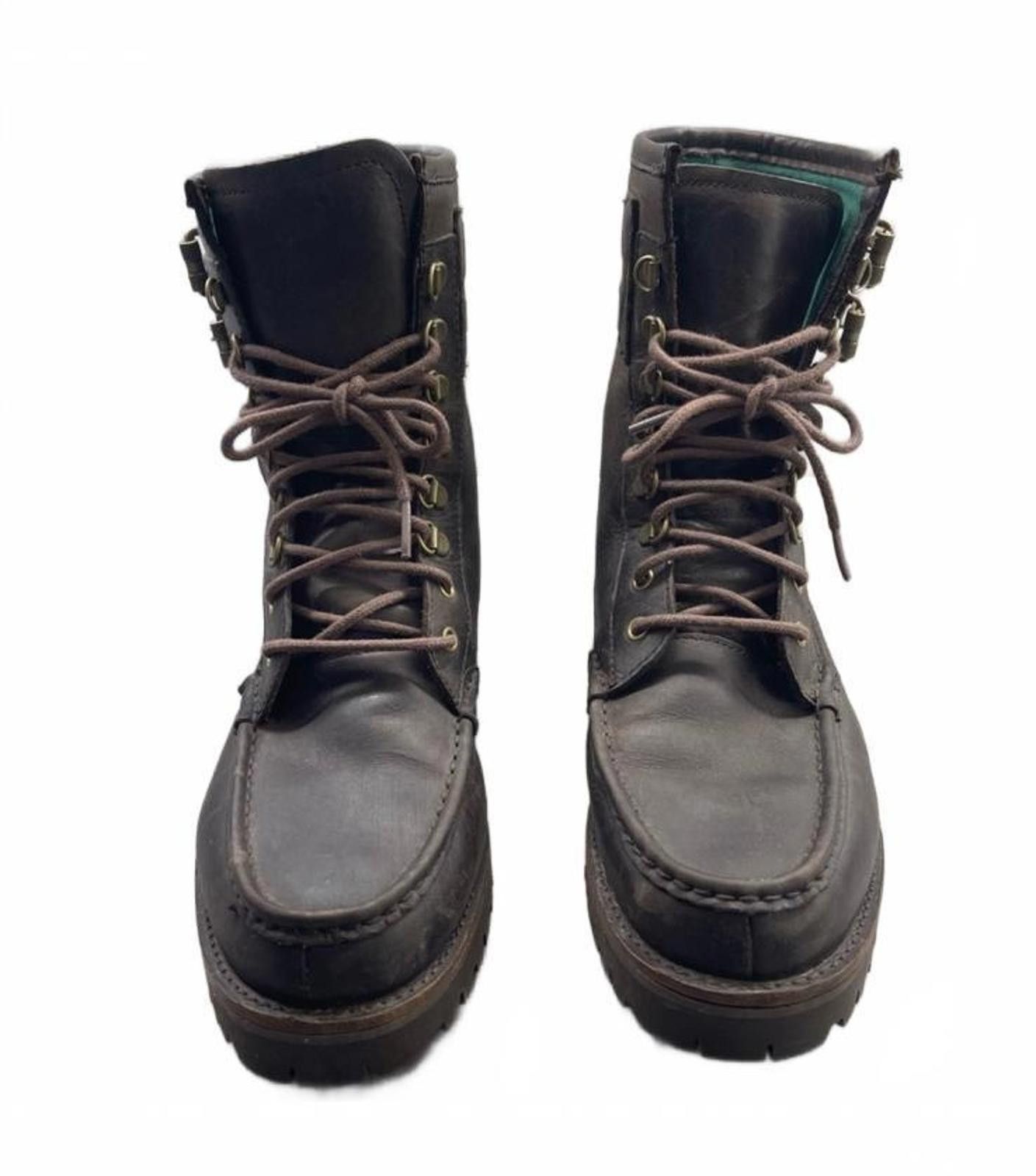 Polo Ralph Lauren Polo Ralph Lauren Wolcott Buckle Brown Leather Biker Boots Size US 10.5 / EU 43-44 - 3 Thumbnail