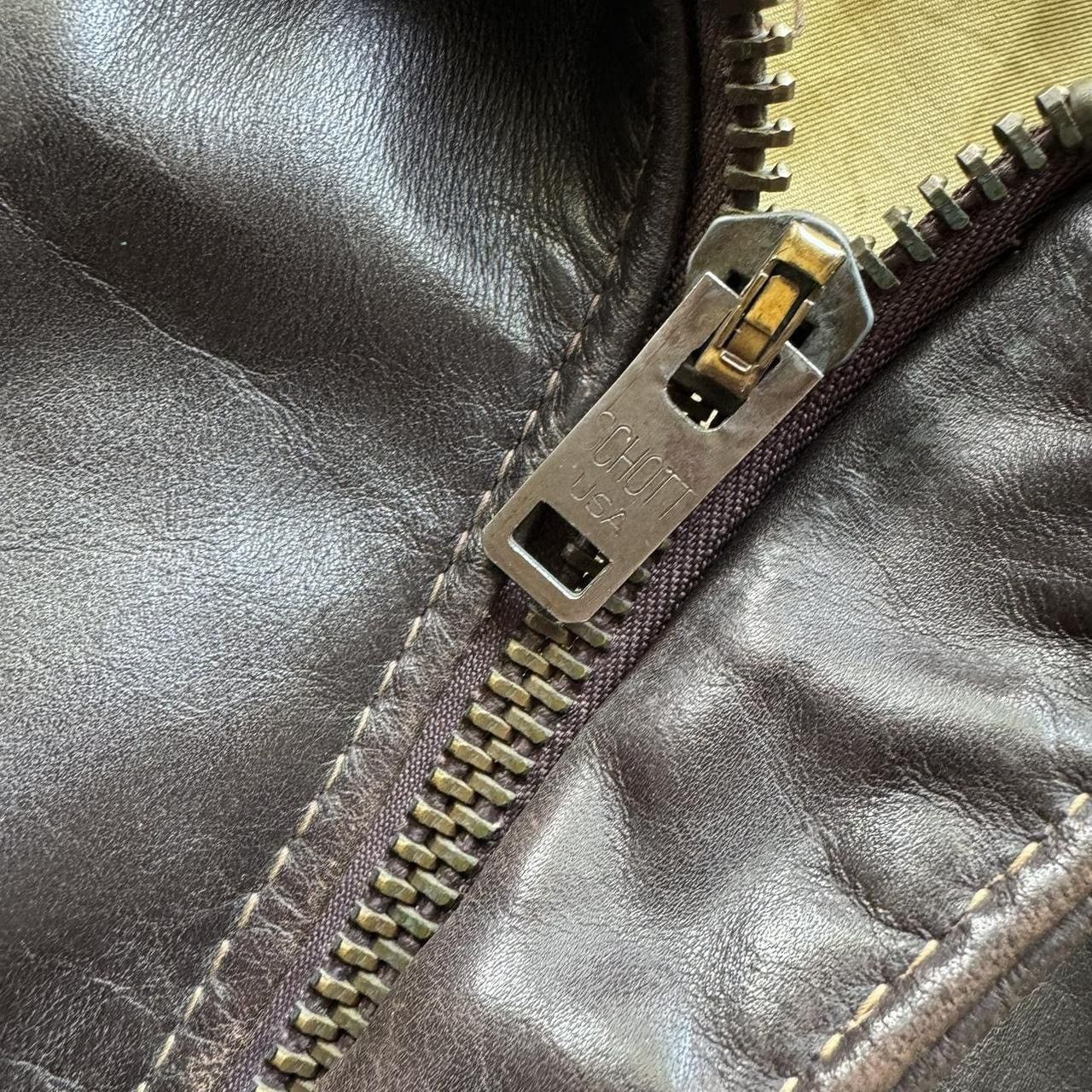 Schott × Vintage Vintage Schott Leather Jacket Size US L / EU 52-54 / 3 - 3 Thumbnail