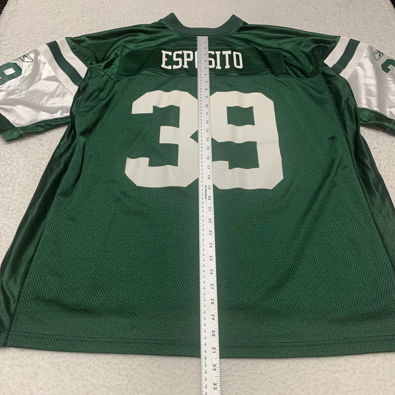 NFL VTG Reebok NY Jets Esposito Jersey #39 3XL Green Size US XXL / EU 58 / 5 - 5 Thumbnail