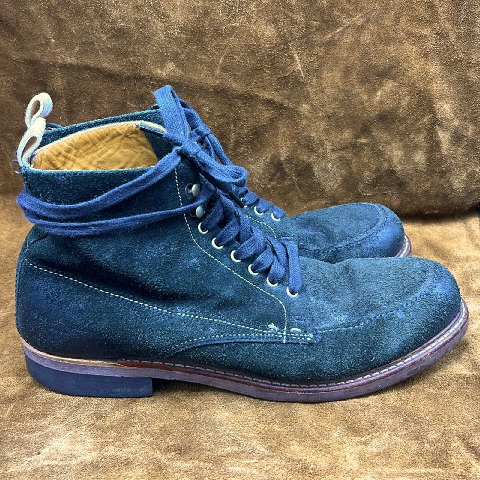 Rag & Bone Rag & Bone Green Suede Rugged Ankle Boots Size US 10.5 / EU 43-44 - 2 Thumbnail