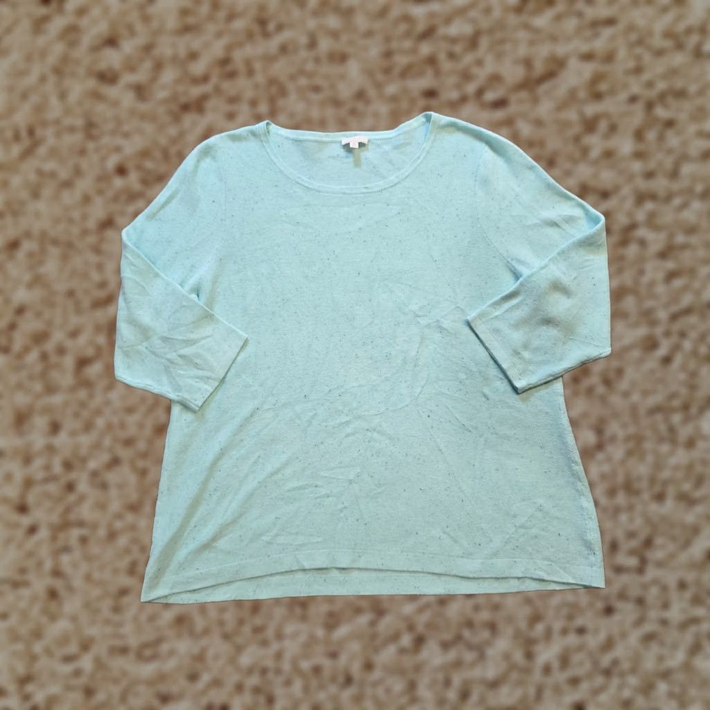 Talbots Talbots Sweater Womens 2X Green Thermal Knit Long Sleeve Casual Workwear CapY? Size XXL / US 16-18 / IT 52-54 - 1 Thumbnail