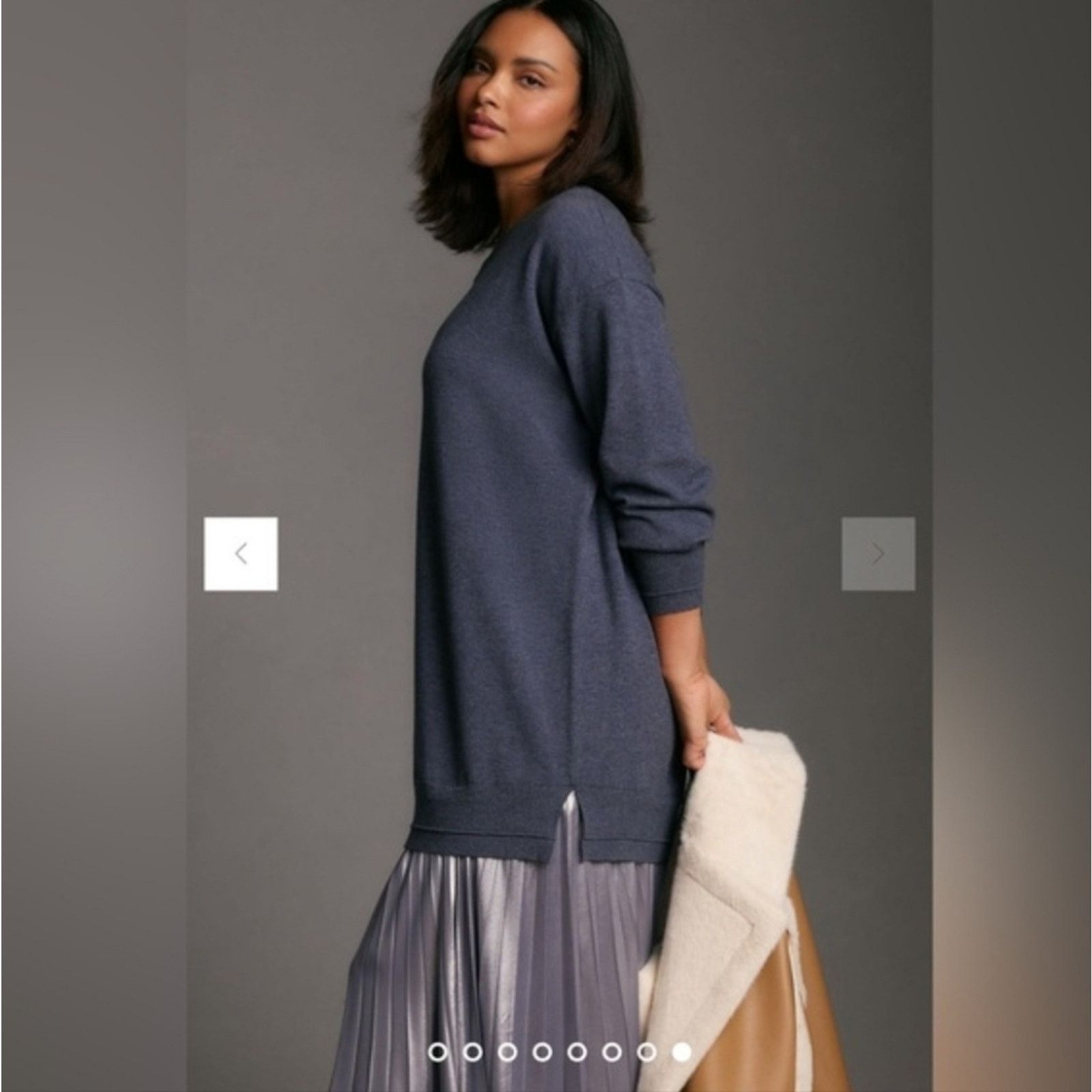 Anthropologie Anthropologie Pleated Twofer Sweater Midi Dress 1X Size XL / US 12-14 / IT 48-50 - 2 Thumbnail