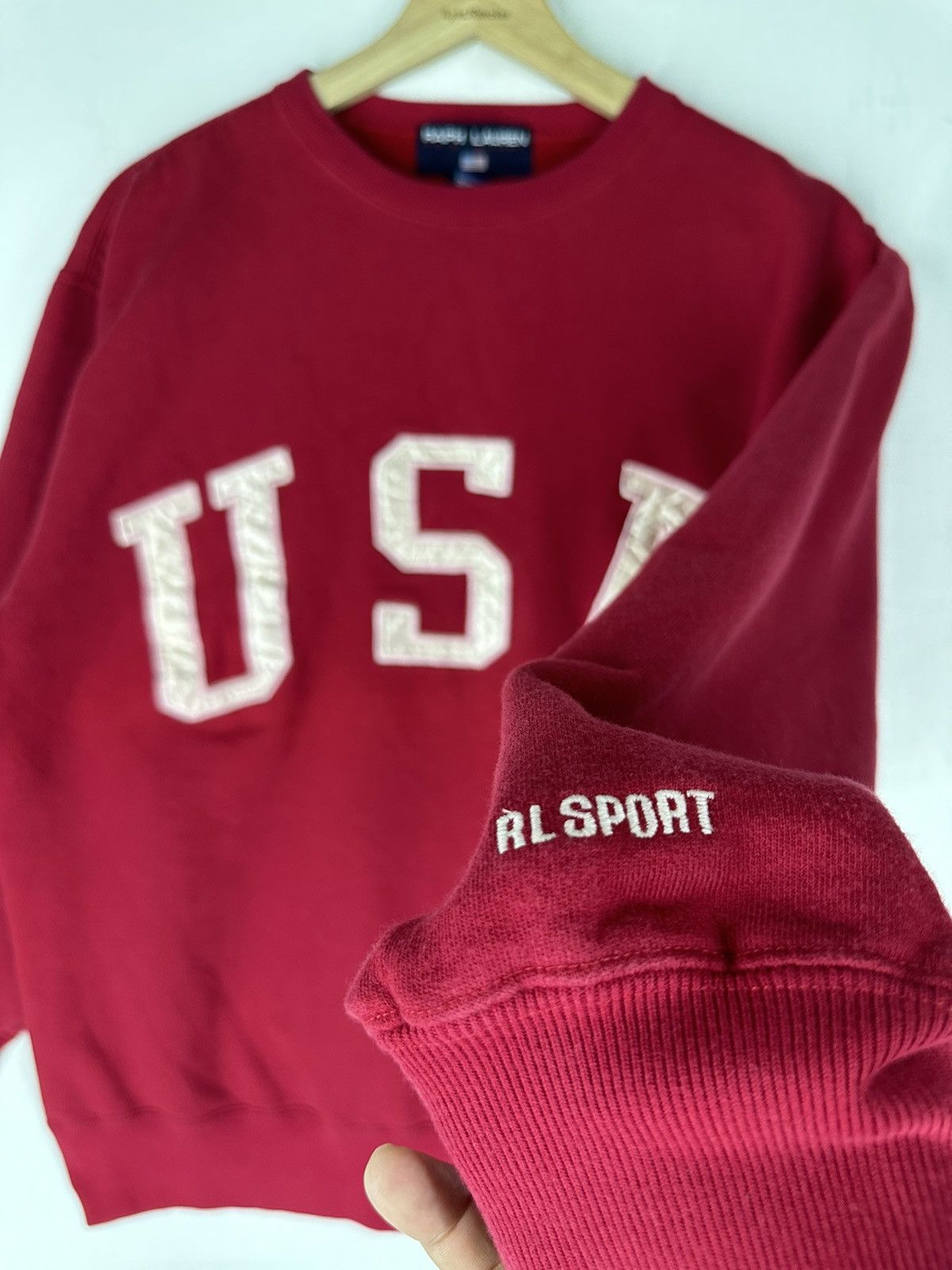 Polo Ralph Lauren × Ralph Lauren Vintage Ralph Lauren Polo Sport USA Spellout Logo Sweatshirt Size US M / EU 48-50 / 2 - 5 Thumbnail