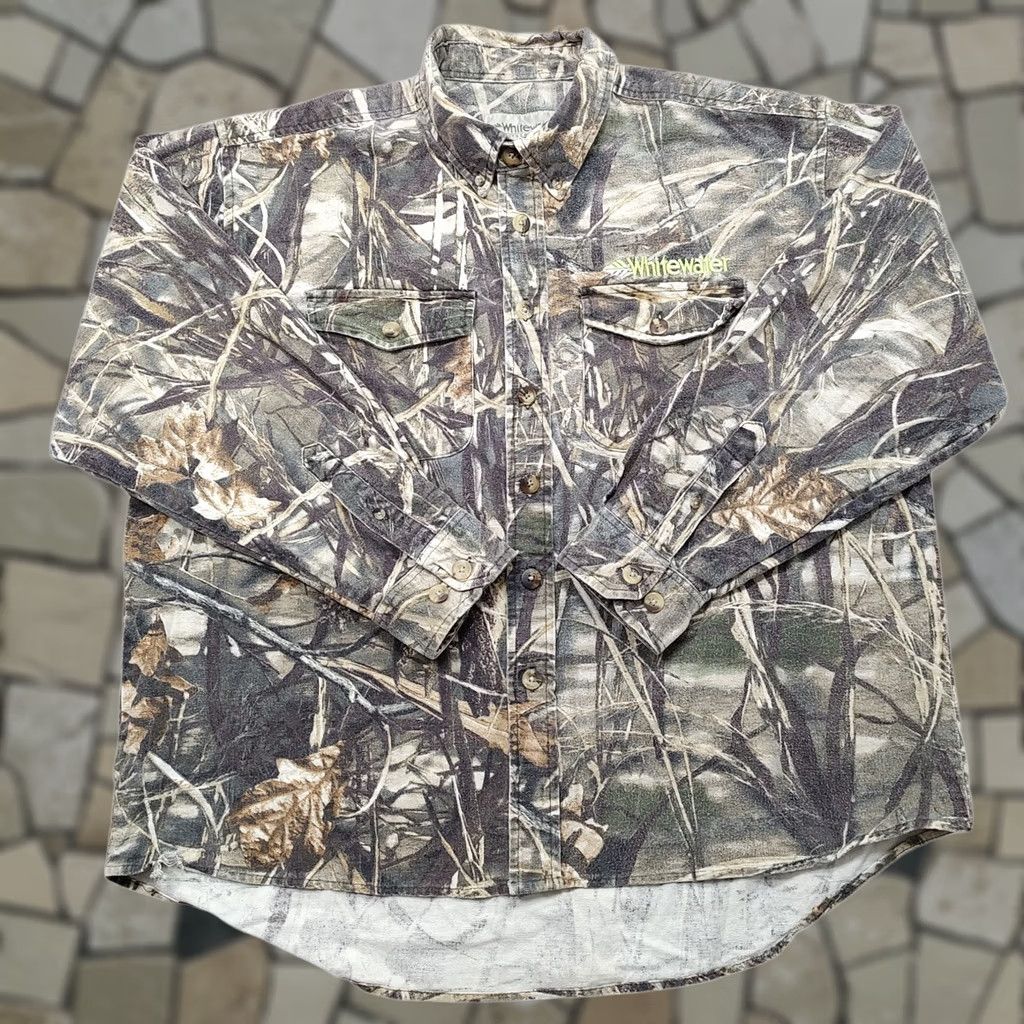 Vintage VINTAGE Whitewater Outdoors Hunting Shirt Mens XL Camo Button-Up Long Sleeve 52” Size US XL / EU 56 / 4 - 1 Thumbnail