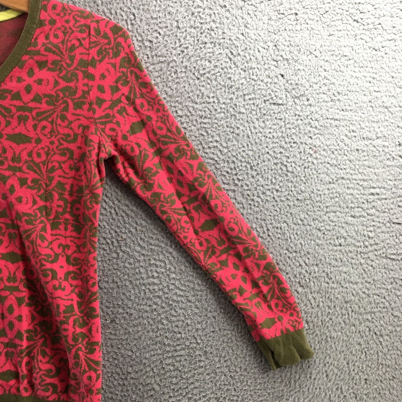 Banana Republic Banana Republic Long Sleeve Sweater Tee Womens L Multicolor V-Neck Pullover Casual Knit Cotton Size L / US 10 / IT 46 - 4 Thumbnail
