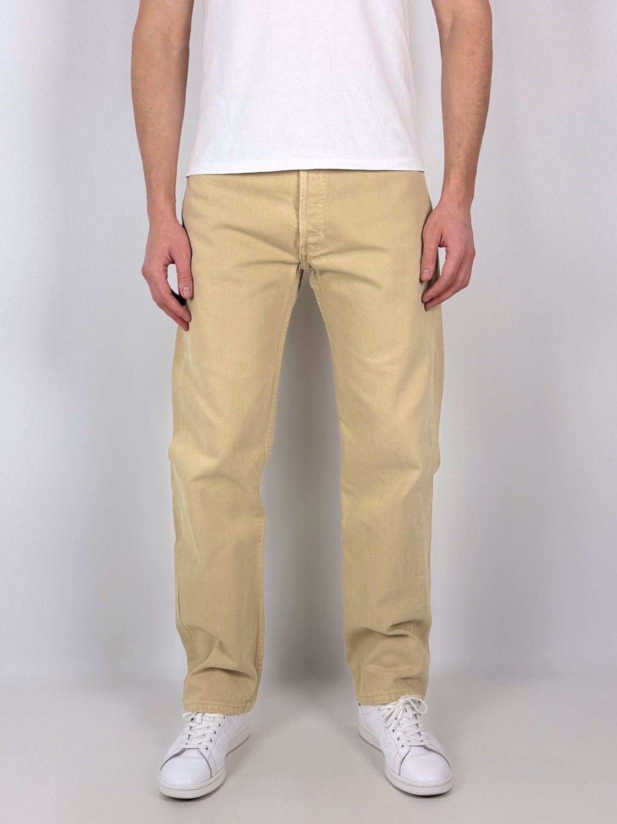 Levi's 1990’s Vintage Faded Levi’s 501 Beige Jeans Pants Size US 32 / EU 48 - 1 Thumbnail